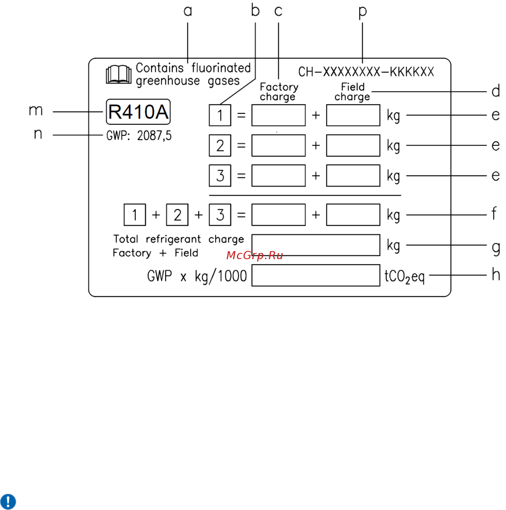 Daikin EWAQ190GZXR [126/248] Instruktioner för enheter som laddas på fabrik och i fält