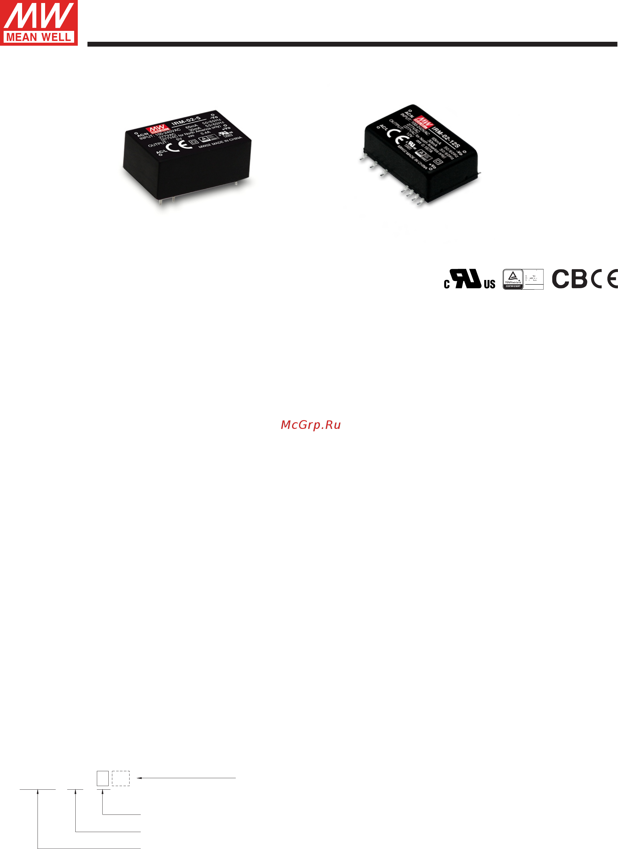 MEAN WELL IRM-02-24S Data sheet онлайн