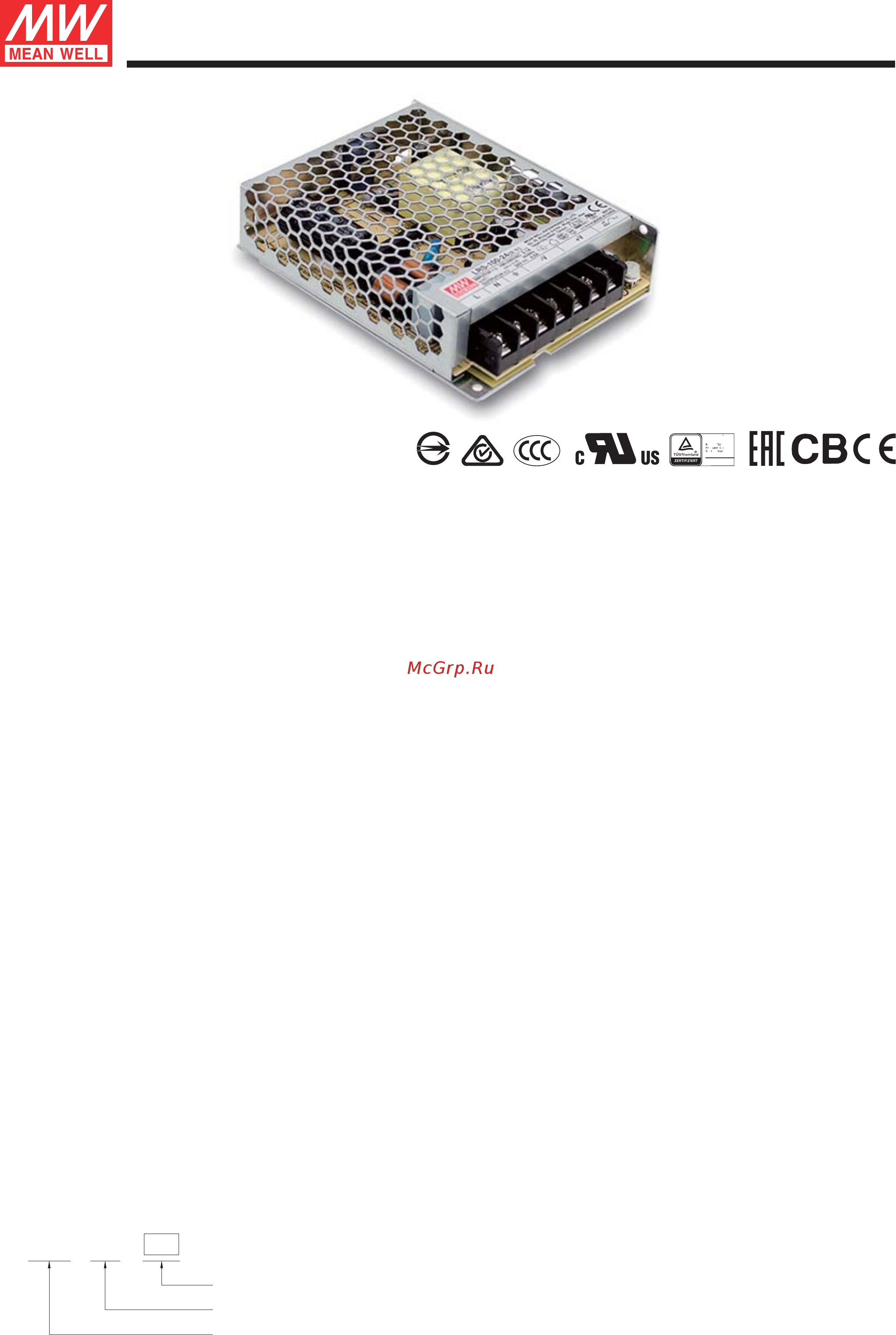 MEAN WELL LRS-100-48 Data Sheet онлайн