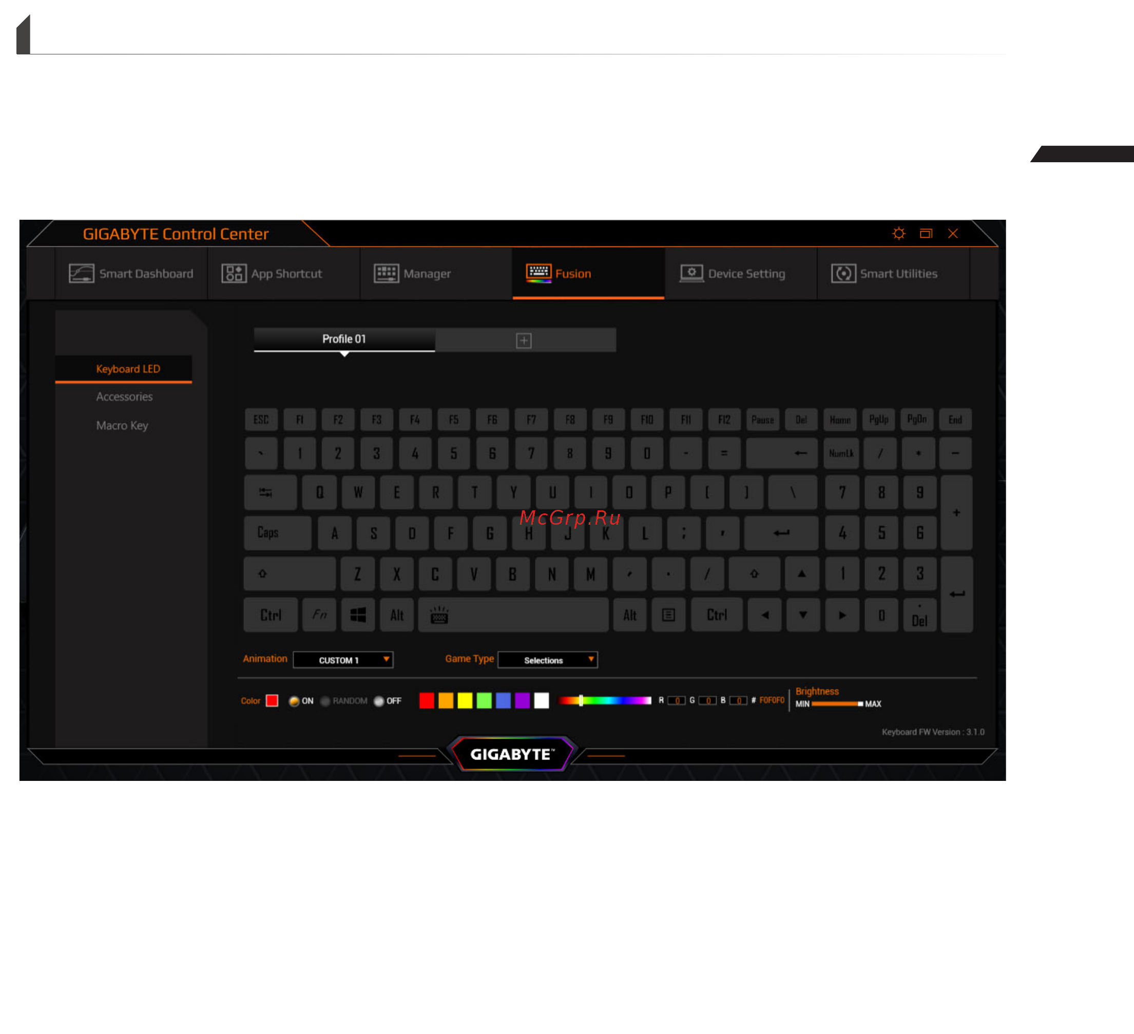 Gigabyte AERO 15S OLED WA [6/11] Rgb fusion