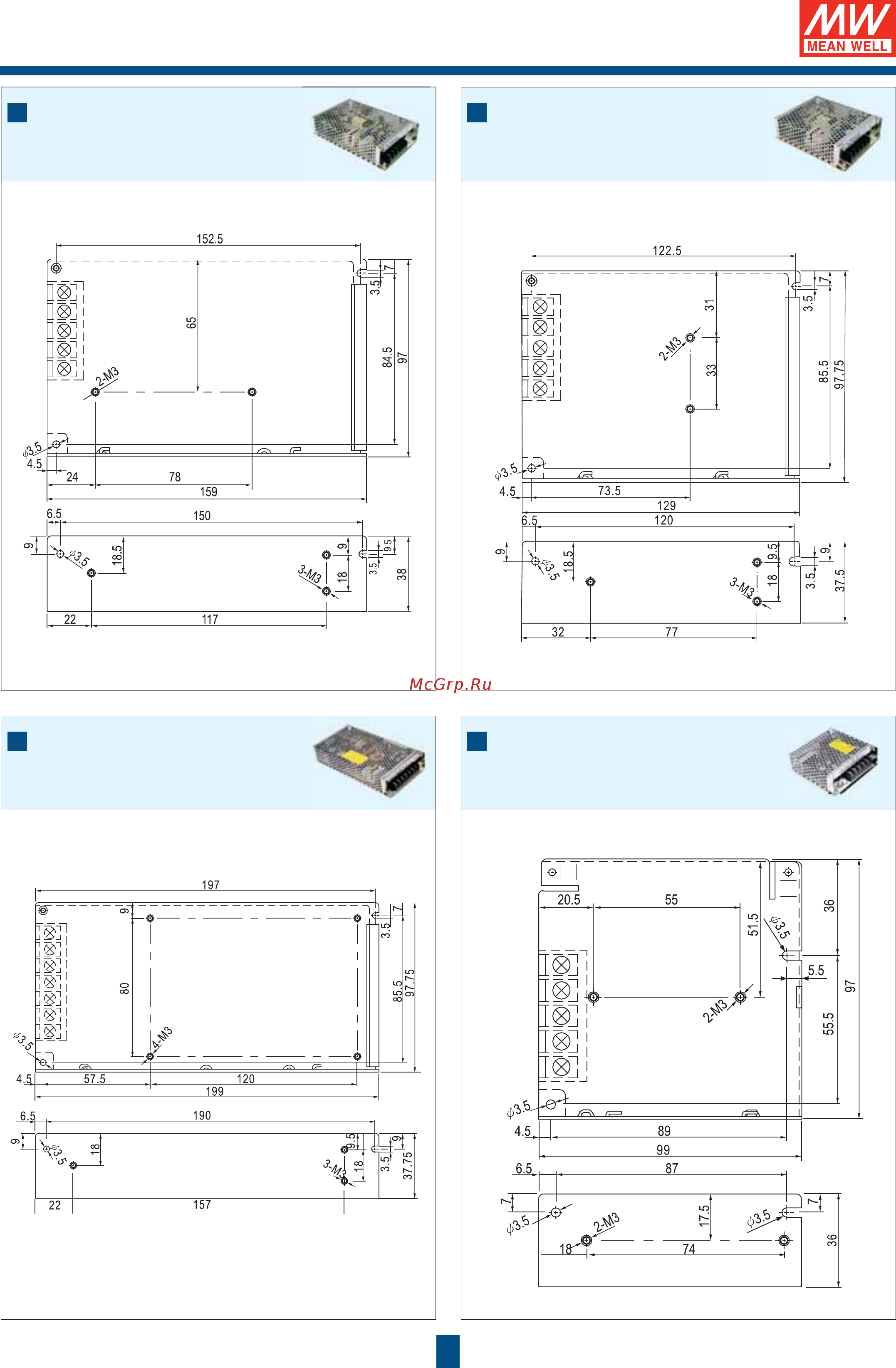 MEAN WELL RSP-3000-24 [101/112] Case drawing