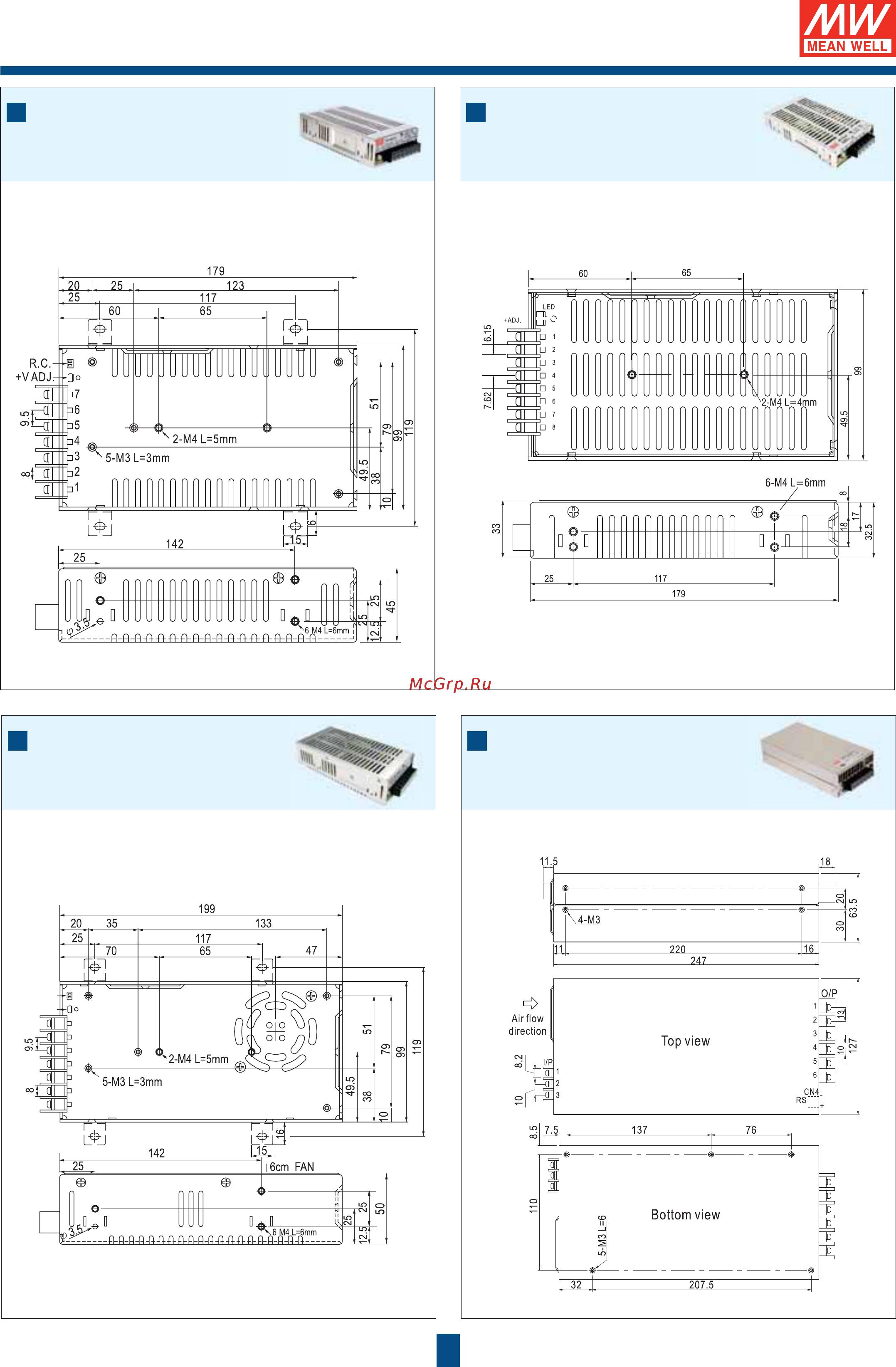 MEAN WELL MSP-1000-48 [103/112] Case drawing