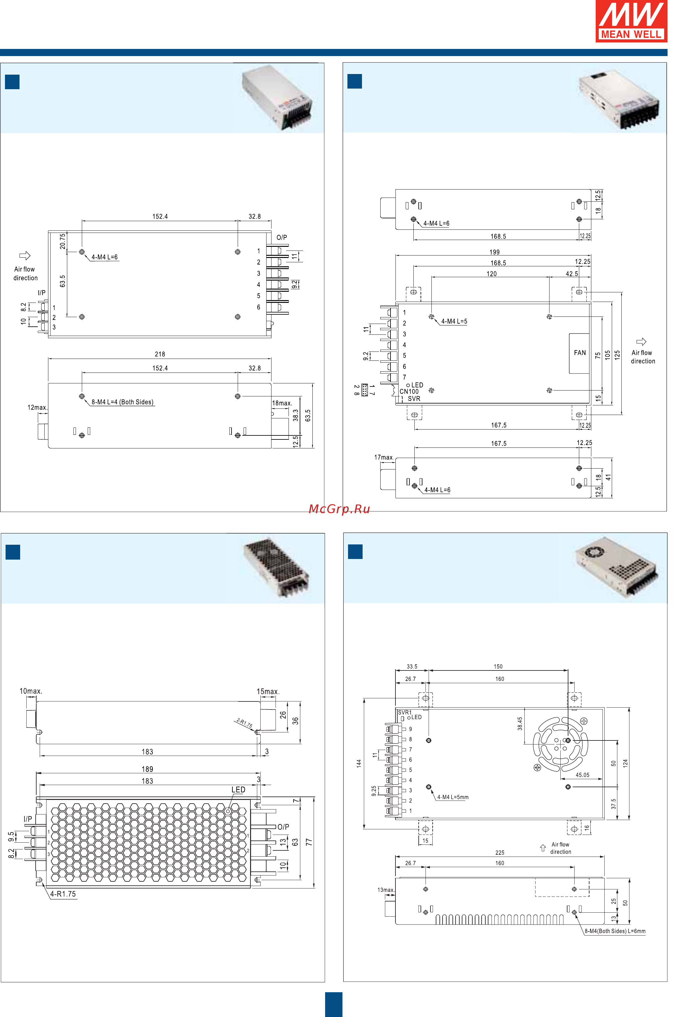 MEAN WELL MFM-15-5 [107/112] Case drawing