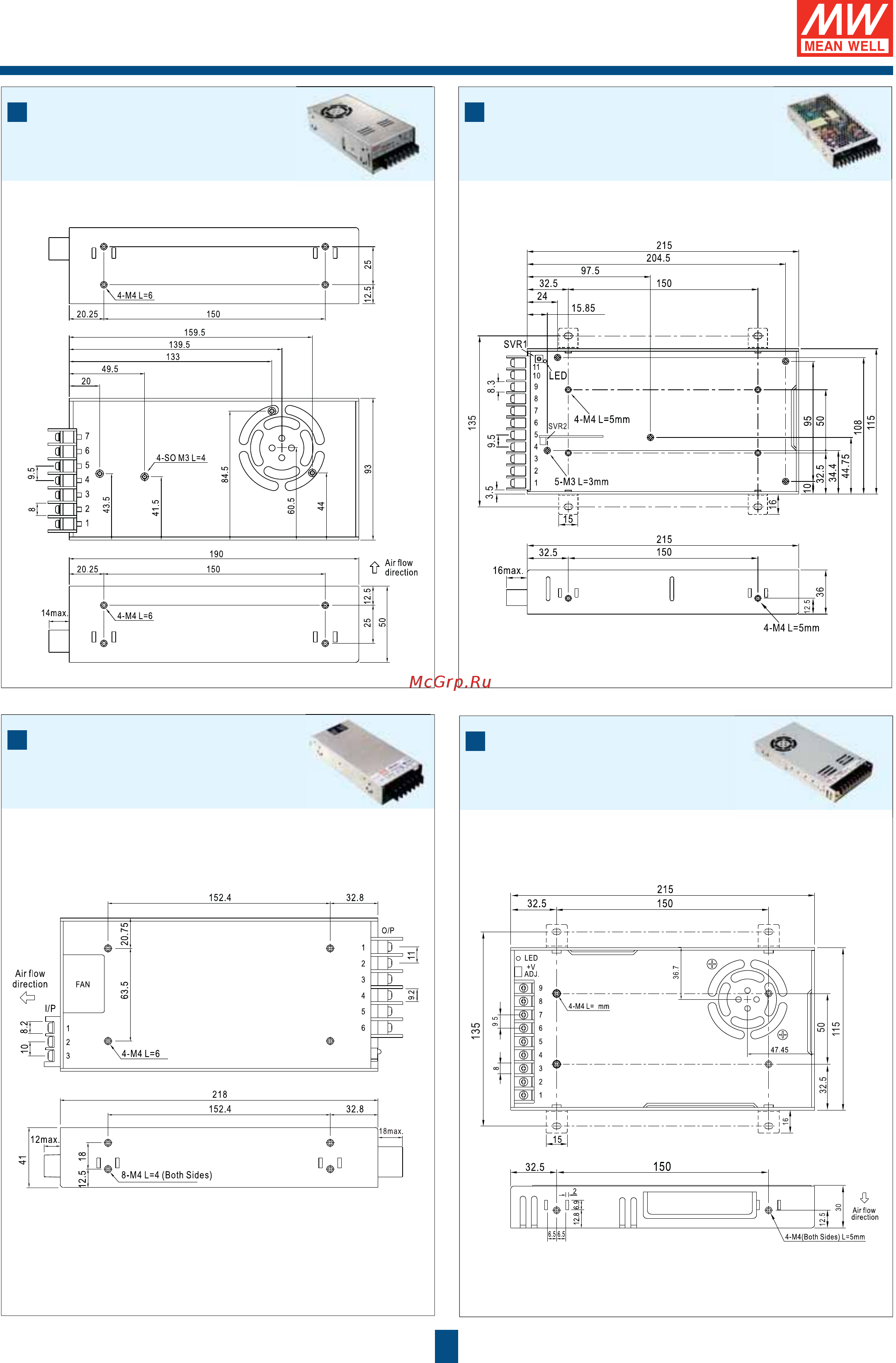 MEAN WELL MPM-90-48 [108/112] Case drawing