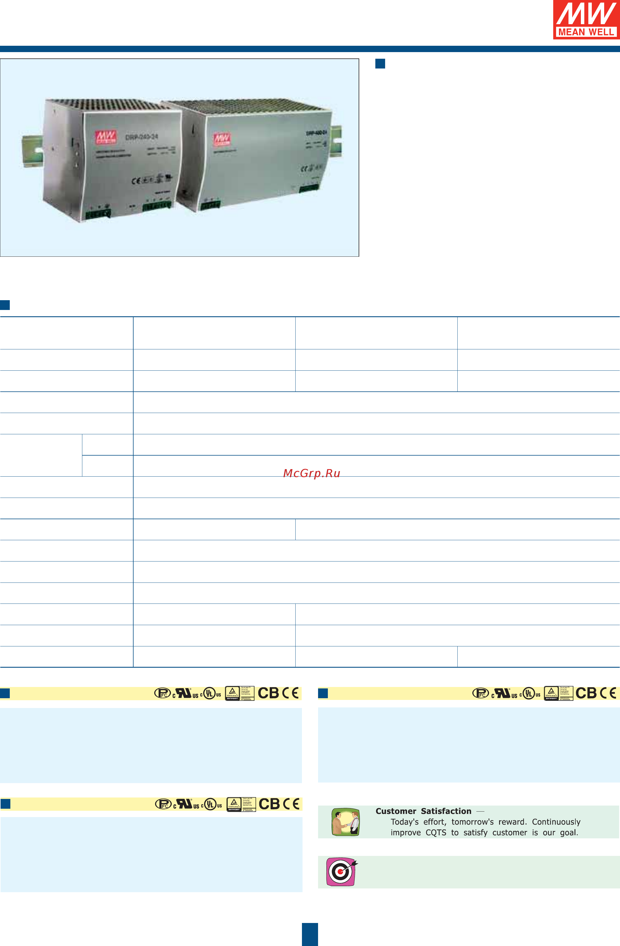 MEAN WELL MSP-450-12 [28/112] Ac input selectable by switch drp 480s