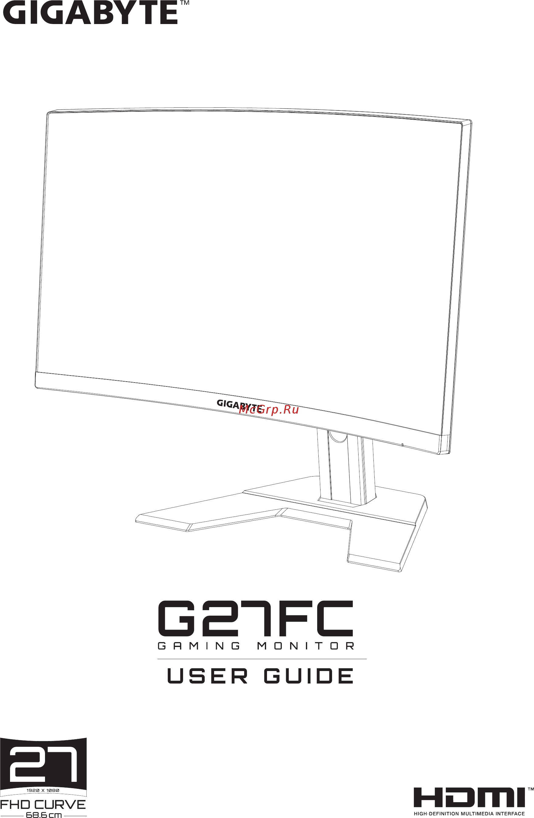 Gigabyte G27FC Инструкция онлайн