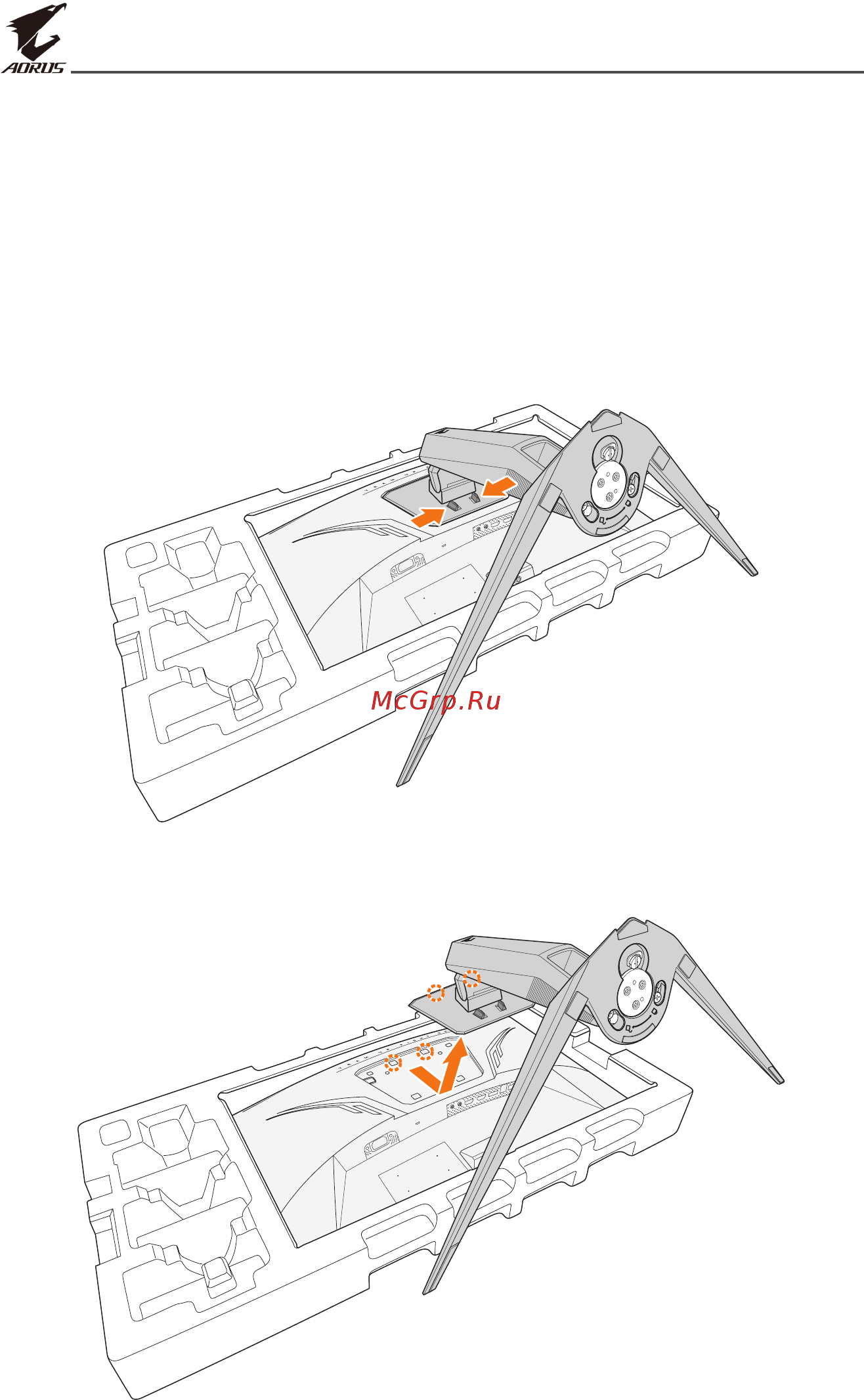 Gigabyte AORUS CV27Q [20/44] Установка кронштейна для настенного монтажа дополнительно