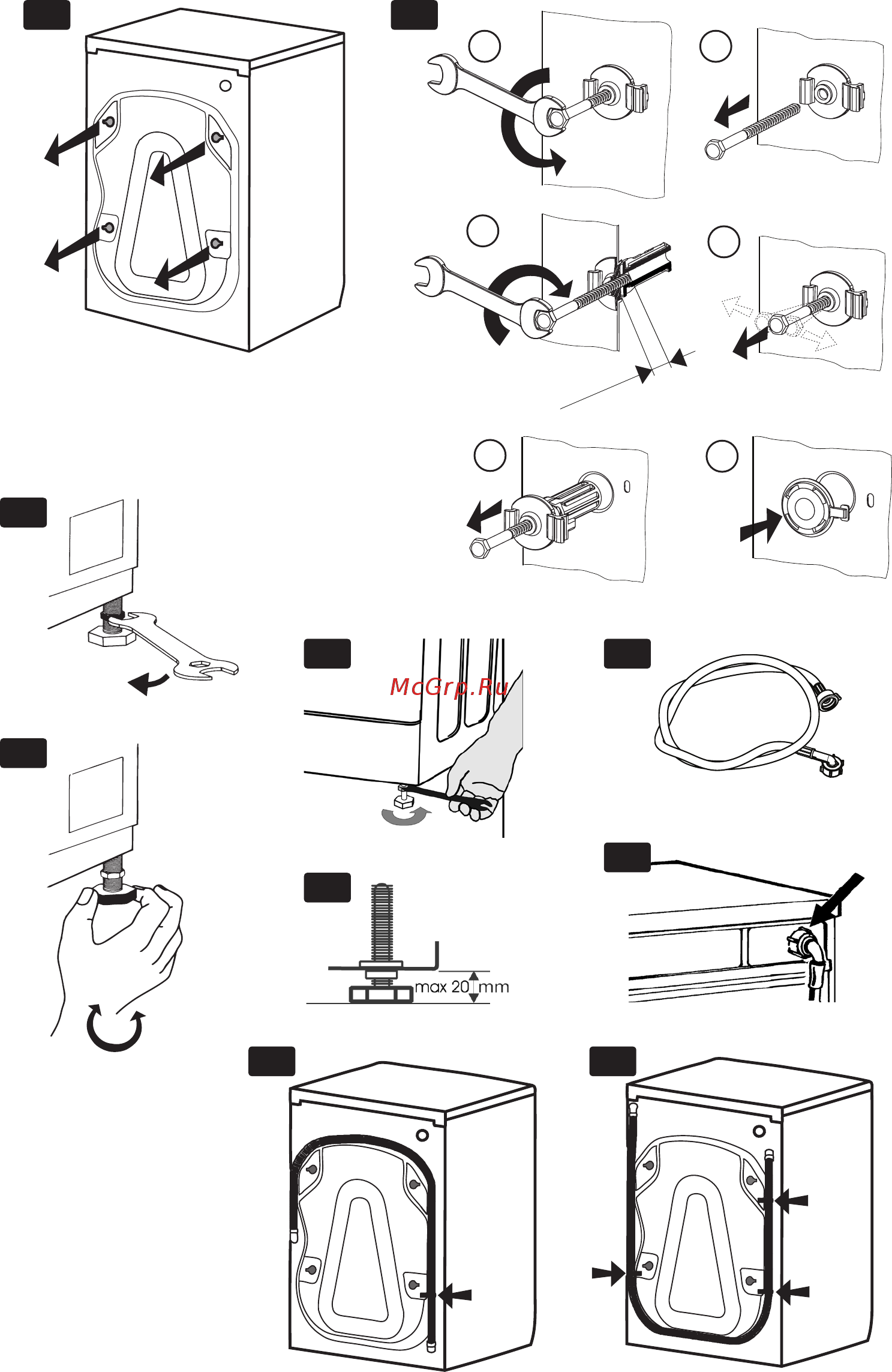 Whirlpool AWOC 932830P Инструкция по эксплуатации онлайн [12/12] 533415
