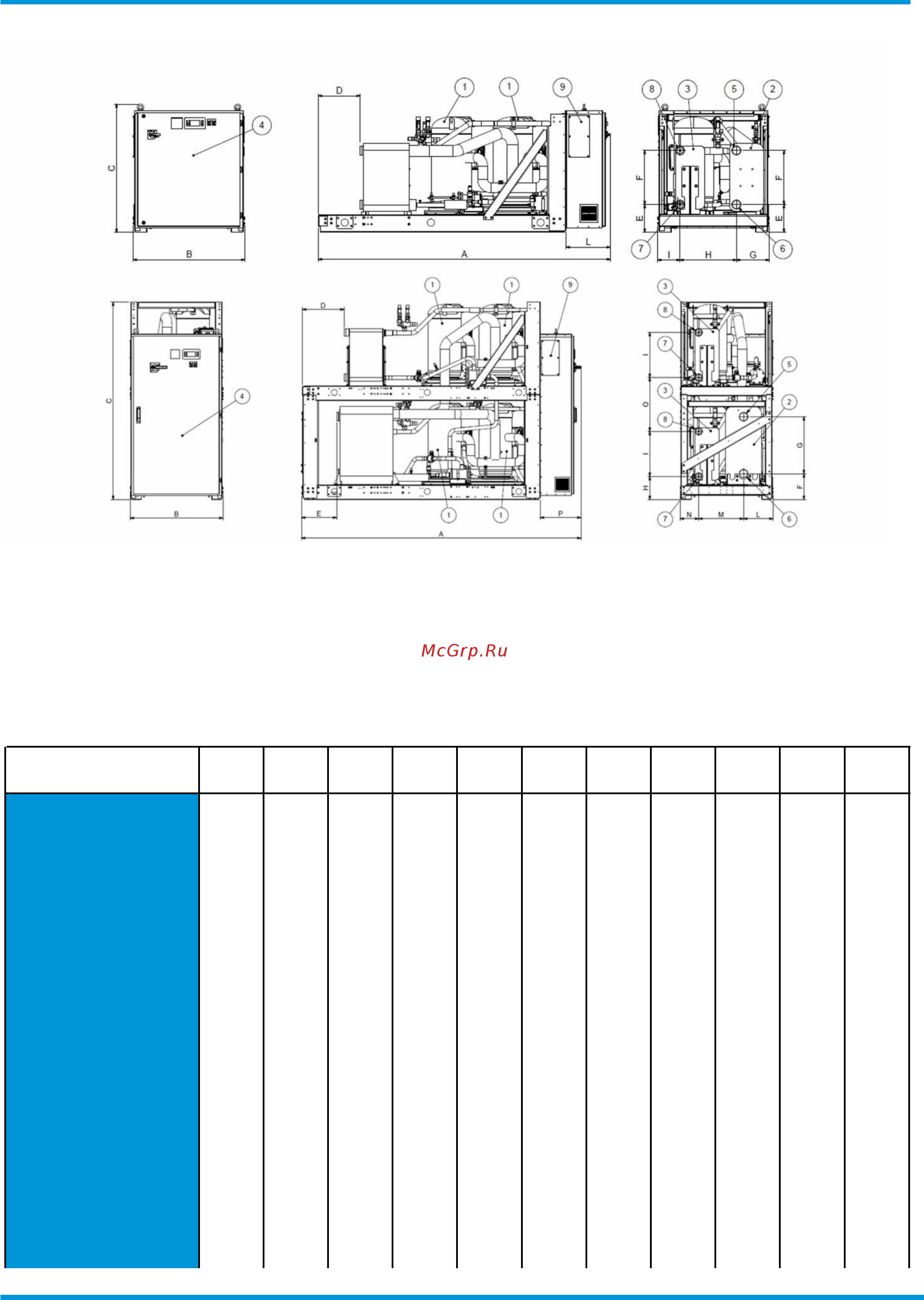 Daikin EWWQ290L-SS [35/41] Dimensional drawing