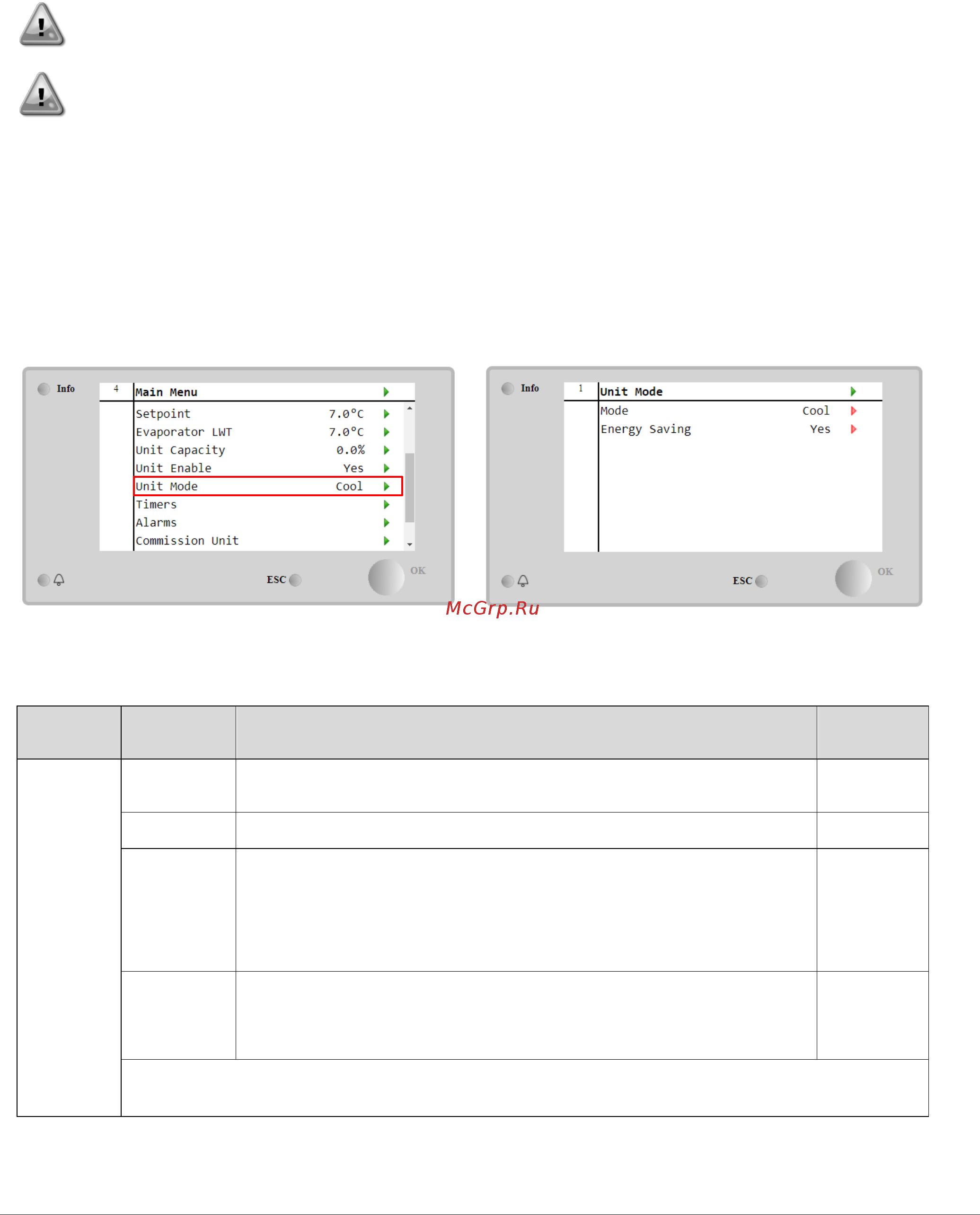 Daikin EWYT540B-SLA2 [13/43] Режим работы агрегата