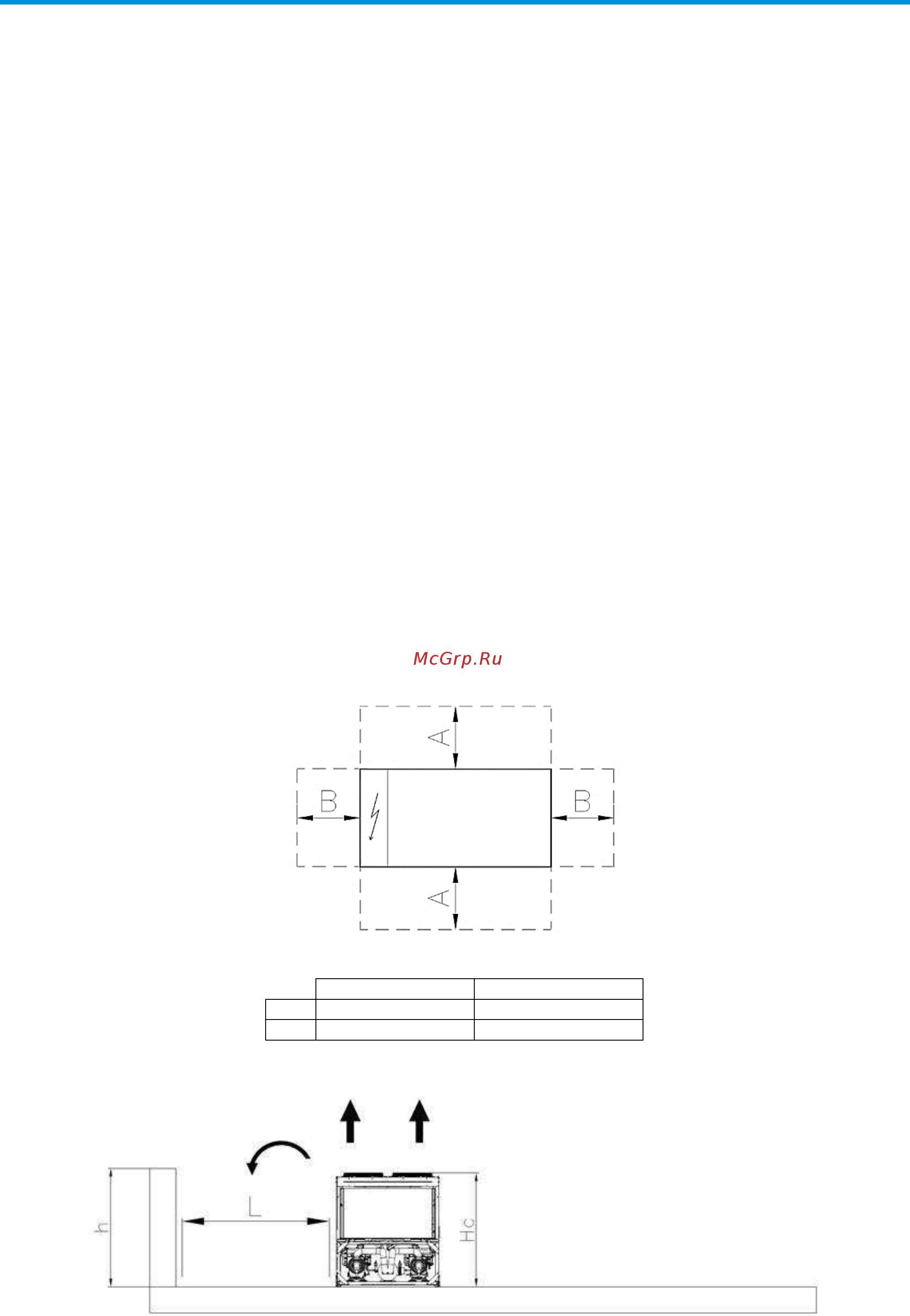 Daikin EWYT300B-SLA2-VFDFAN [67/75] Space requirements