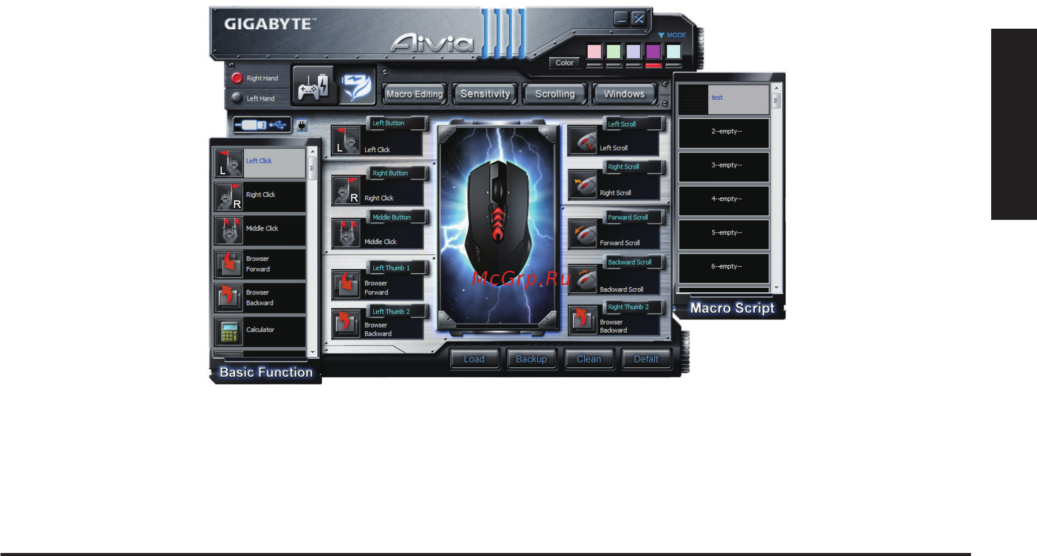 Gigabyte Aivia M8600 V2 [102/125] Přiřazení tlačítek