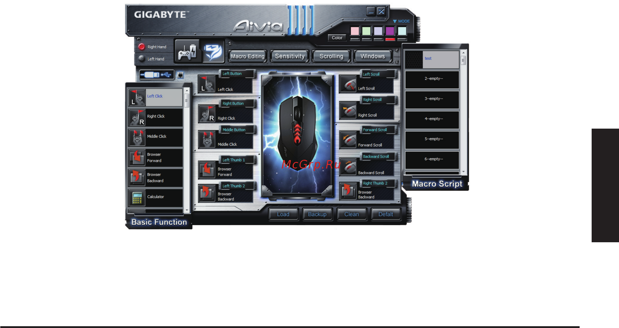 Gigabyte Aivia M8600 V2 [112/125] Gombkiosztás