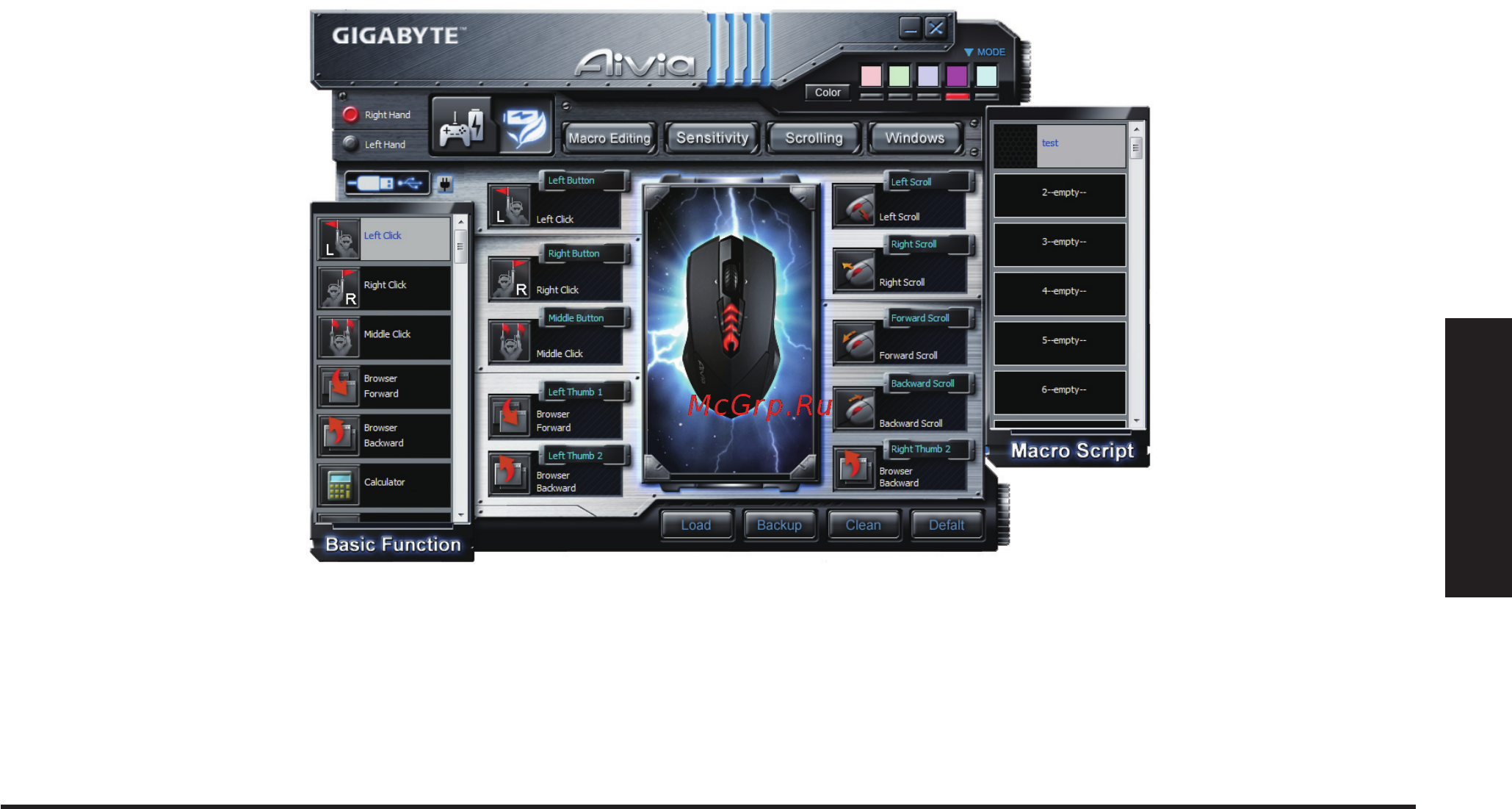 Gigabyte Aivia M8600 V2 [72/125] Asignación de botones