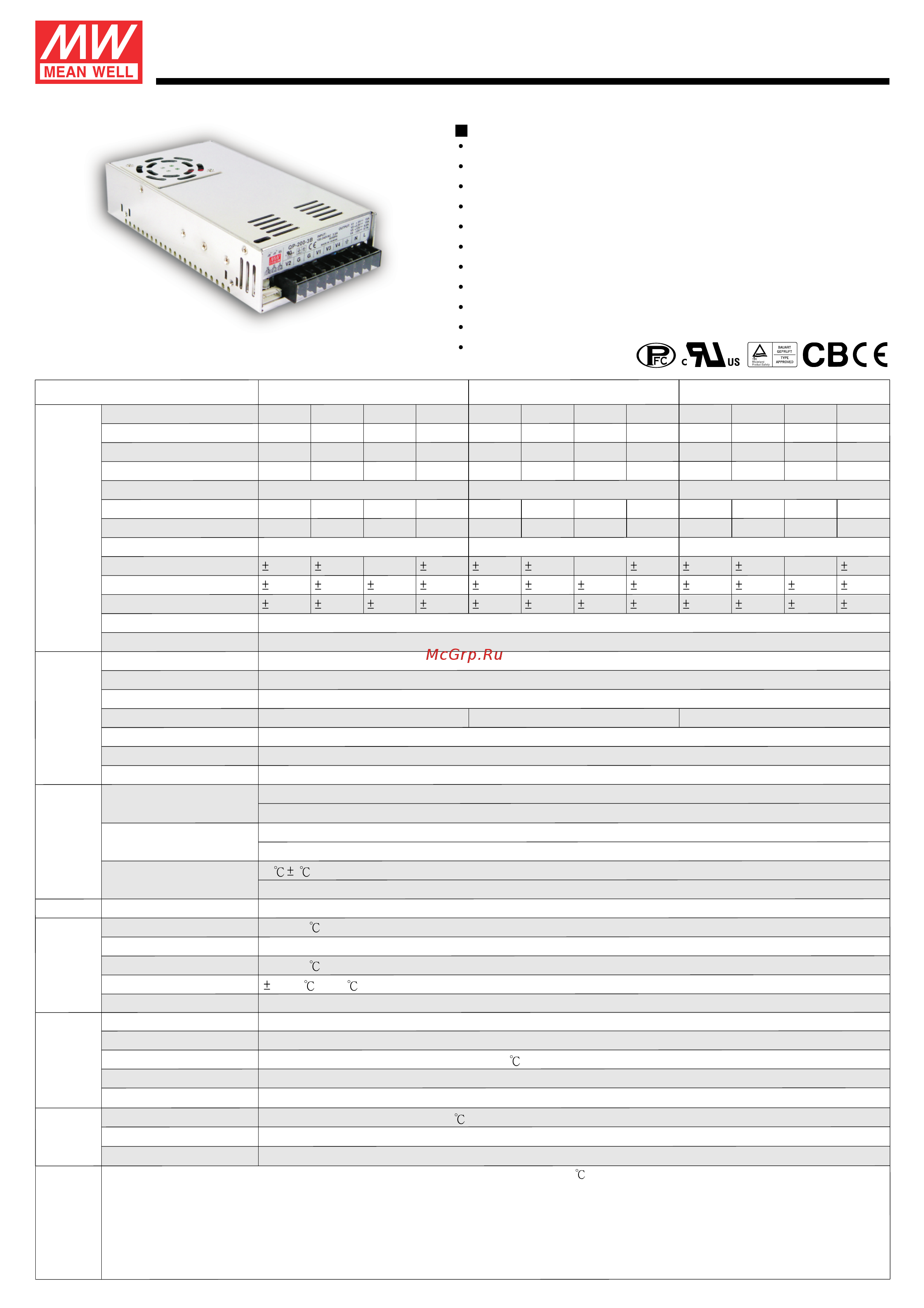 MEAN WELL QP-200F [2/4] Series