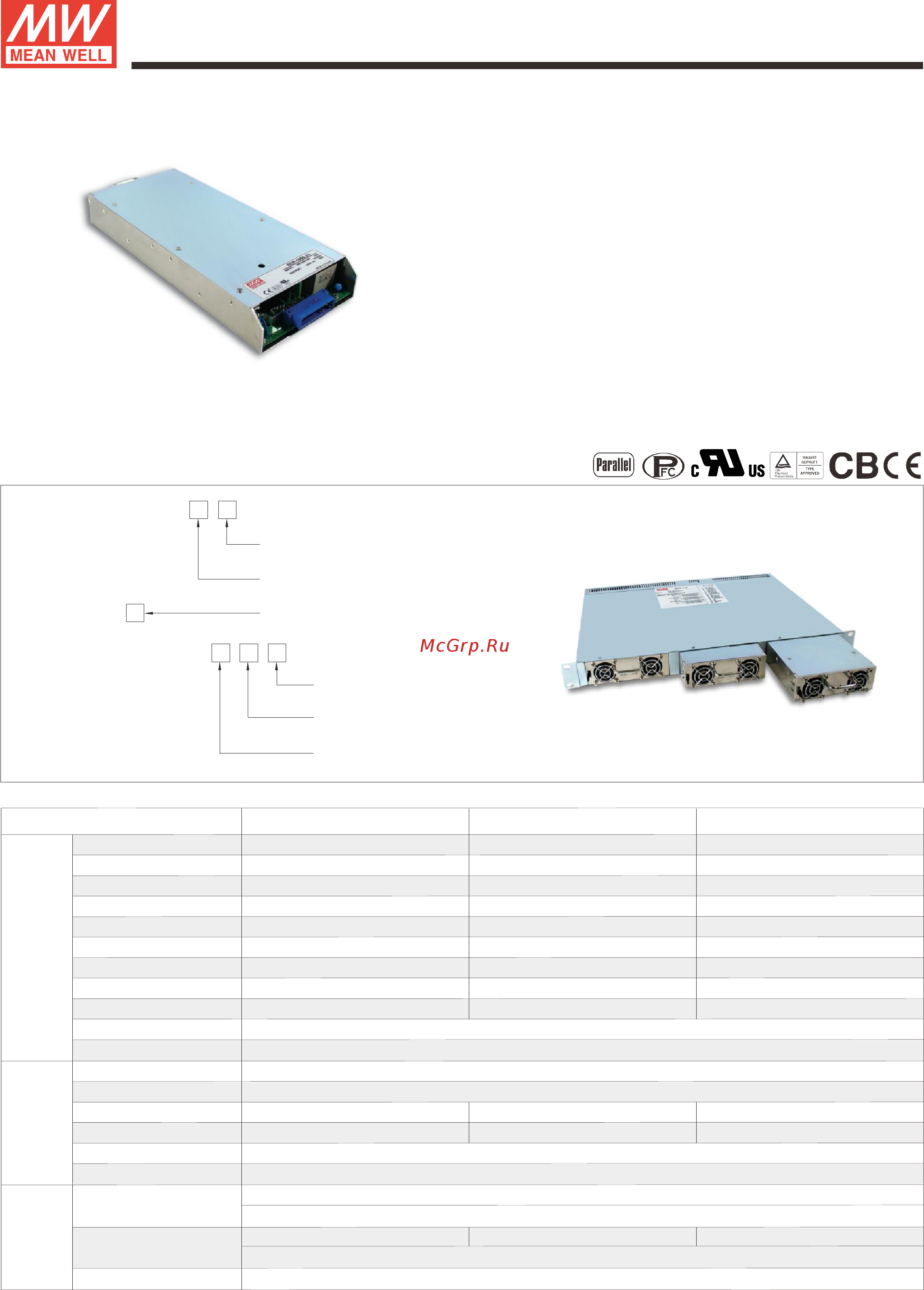 MEAN WELL RCP-1UT Data Sheet онлайн