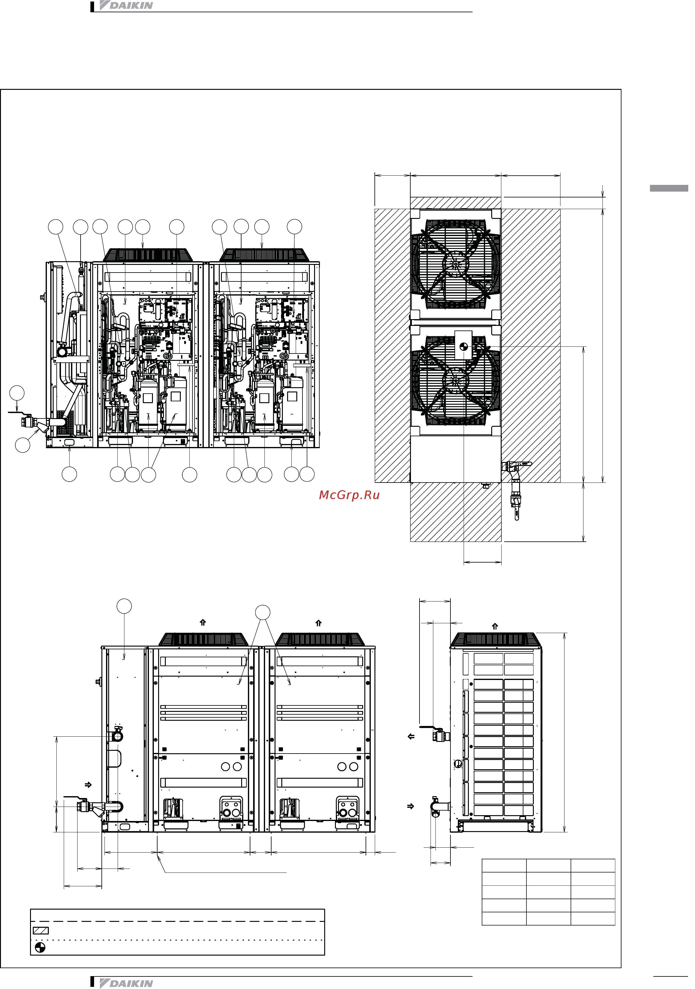 Daikin EWAQ016CAWP [31/47] Размерные чертежи