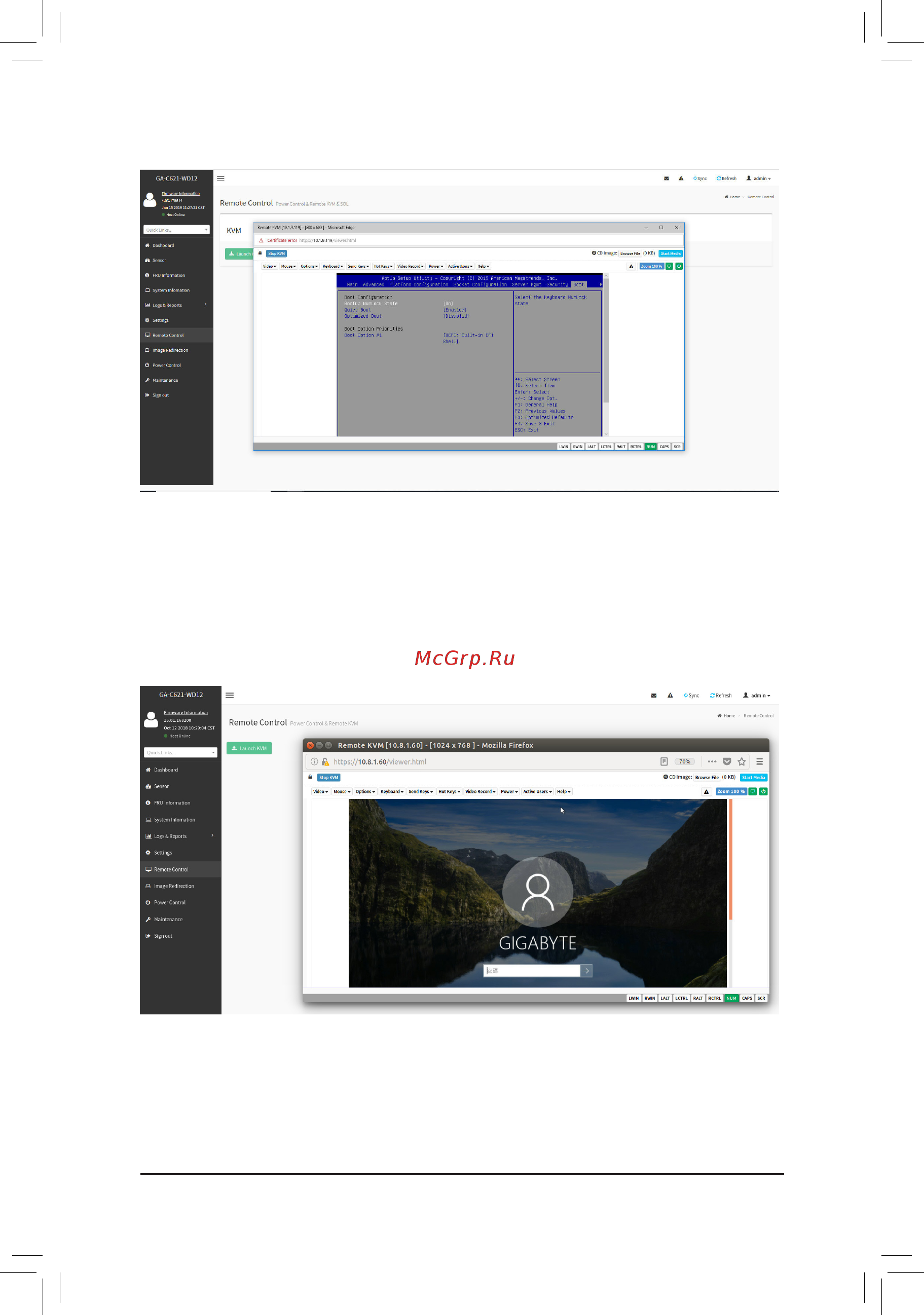 Gigabyte C621-WD12-IPMI (rev. 1.0) [43/47] Remote control example 1
