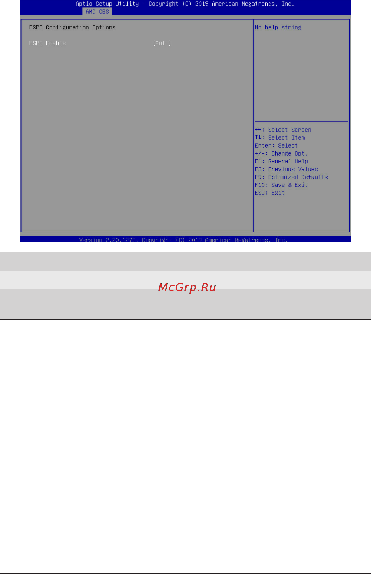 Gigabyte MZ32-AR0 (rev. 1.0) [101/146] 3 5 7 espi configuration options