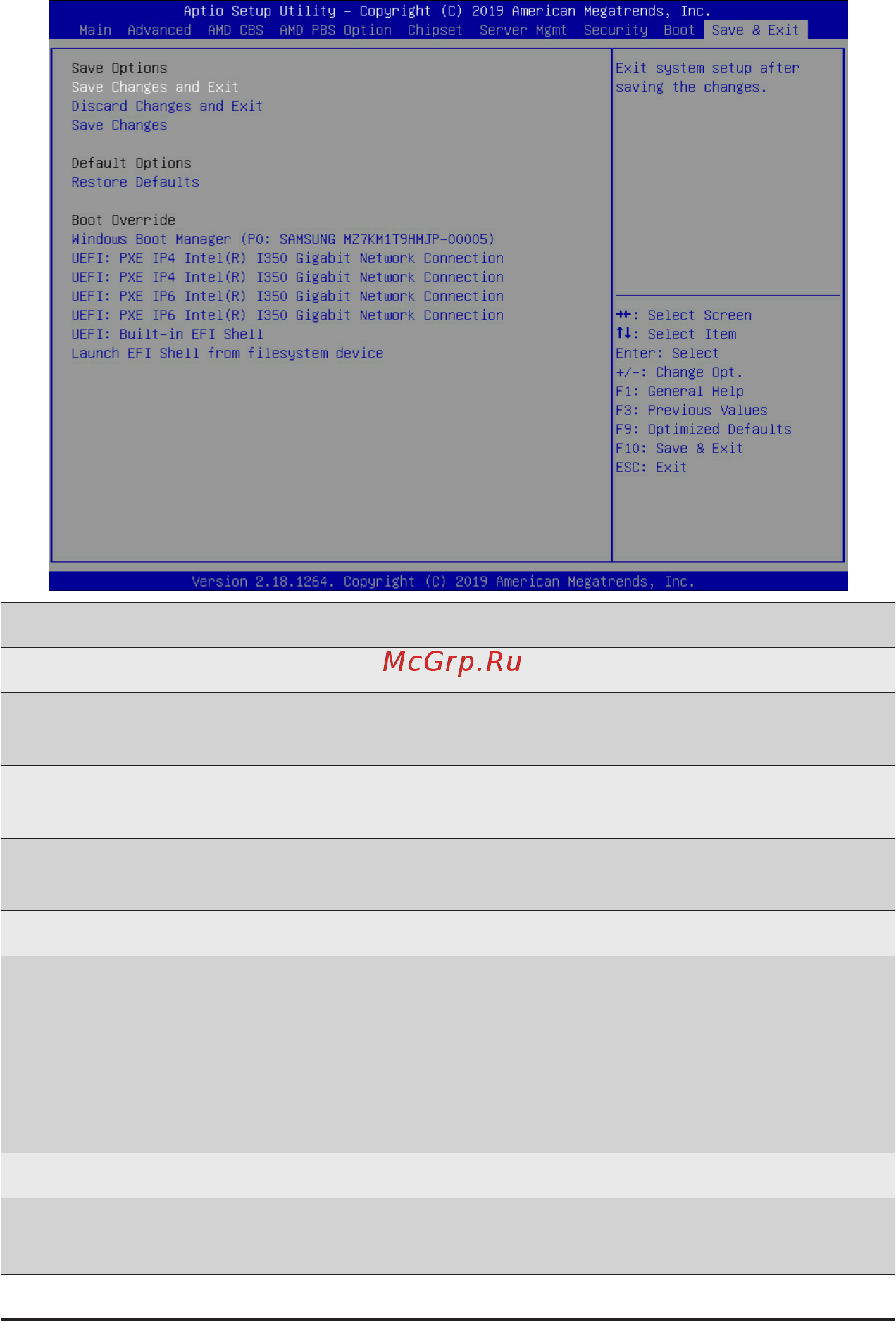Gigabyte MZ32-AR0 (rev. 1.0) [124/146] 9 save exit menu