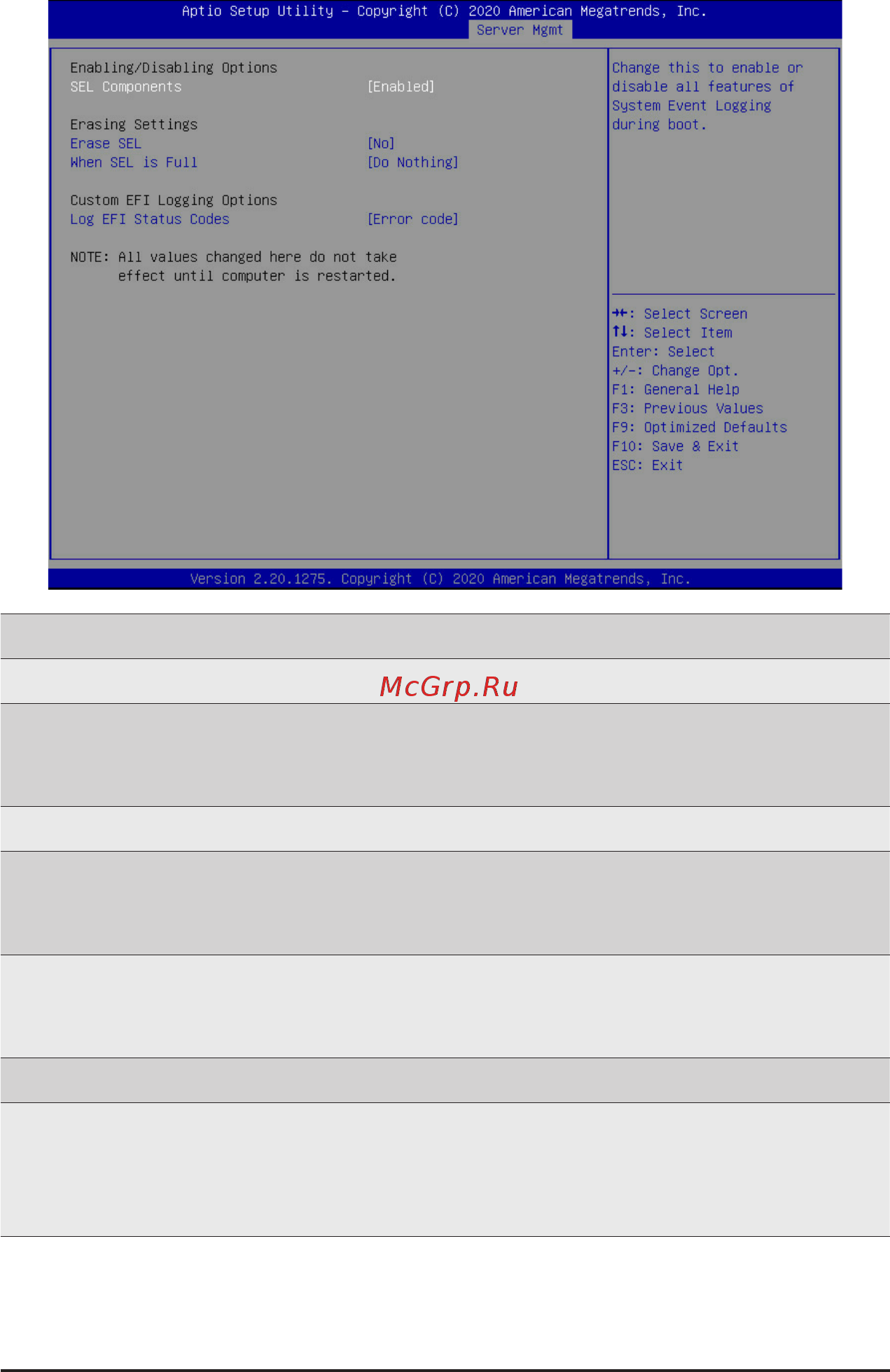 Gigabyte MZ72-HB0 (rev. 1.x) [110/141] 6 1 system event log