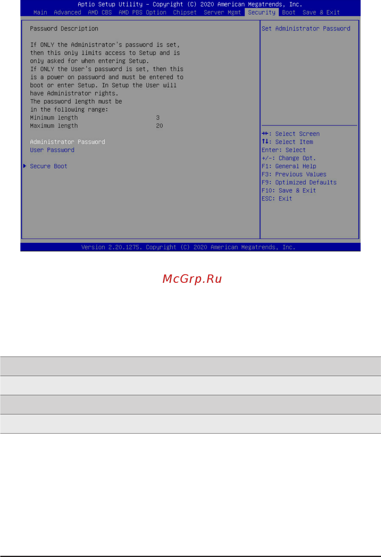 Gigabyte MZ72-HB0 (rev. 1.x) [114/141] 7 security menu