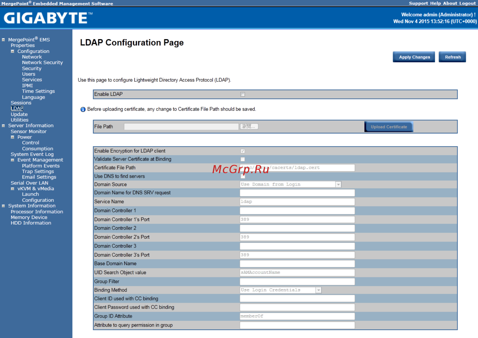 Gigabyte MH60-RE1 (rev. 1.1) Руководство пользователя Management Console онлайн [22/44] 534559