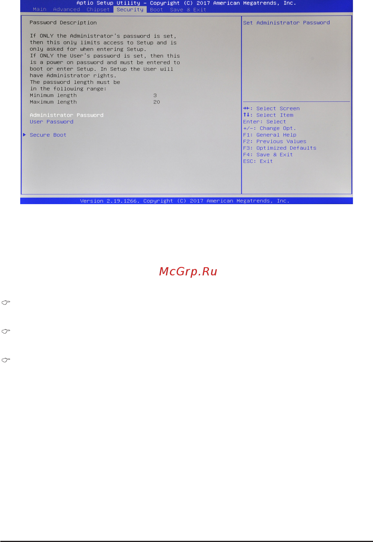 Gigabyte MW51-HP0 (rev. 1.0) [53/61] 4 security menu