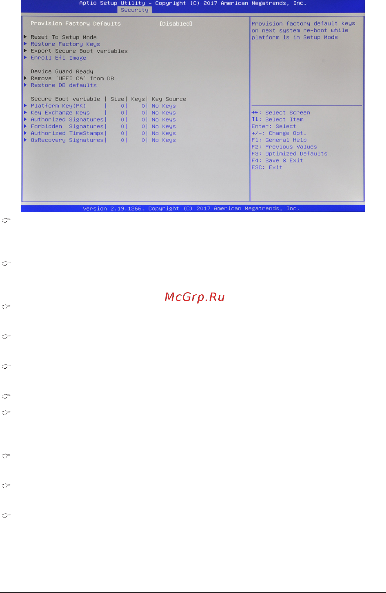 Gigabyte MW51-HP0 (rev. 1.0) [56/61] 4 1 1 key management