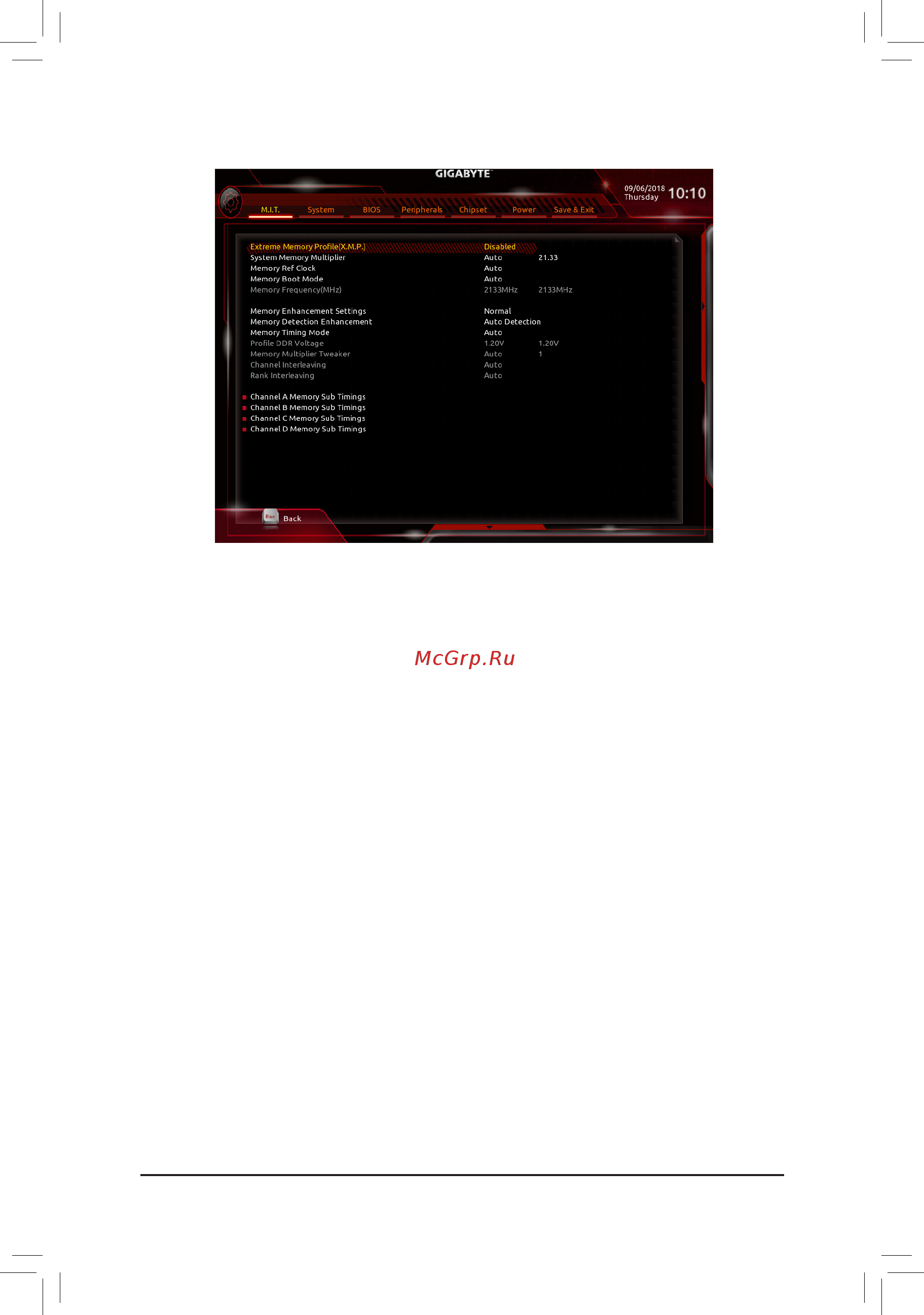 Gigabyte X299-WU8 (rev. 1.0) [47/136] Memory boot mod