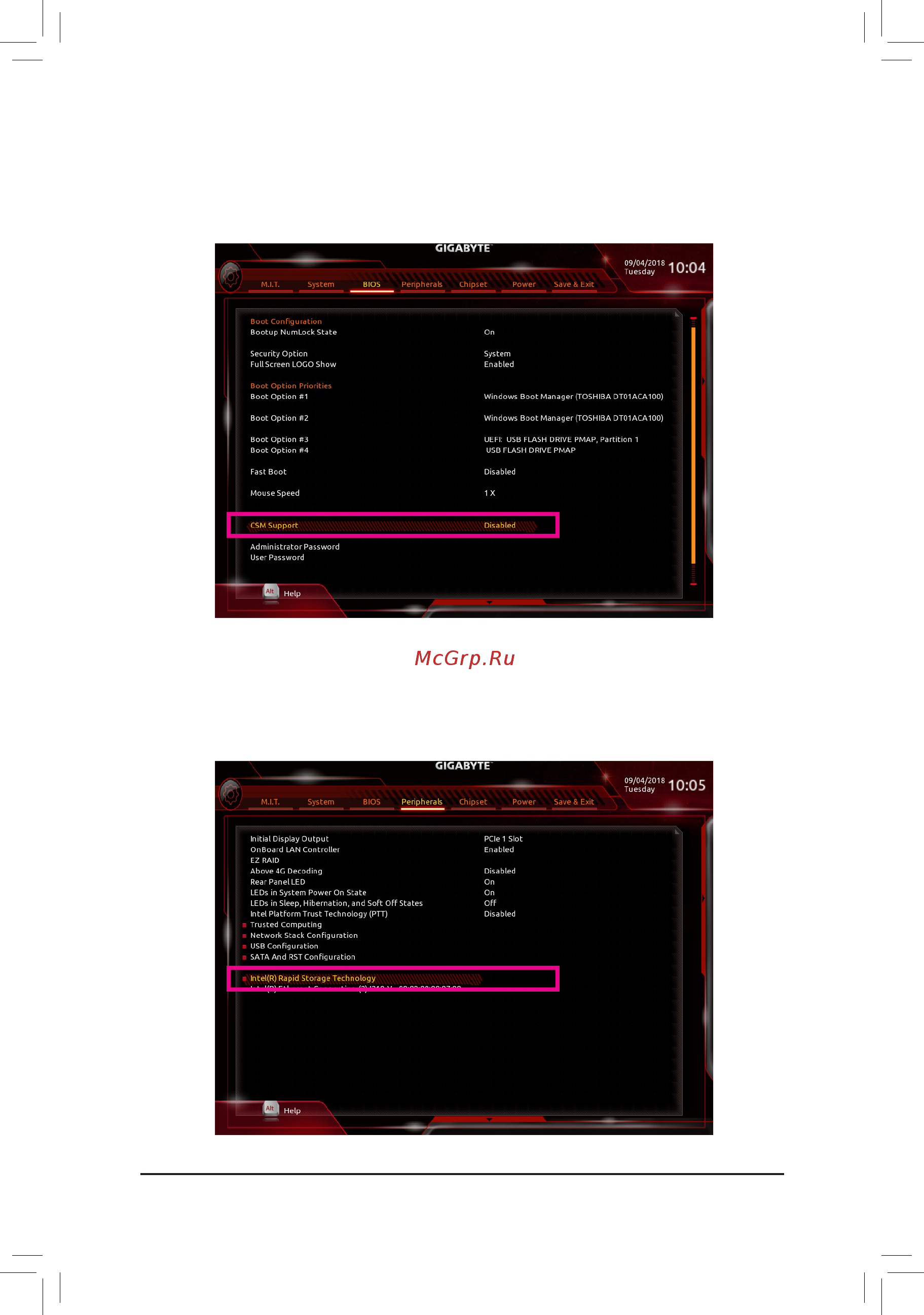 Gigabyte X299-WU8 (rev. 1.0) [71/136] C 2 uefiraidconfiguration
