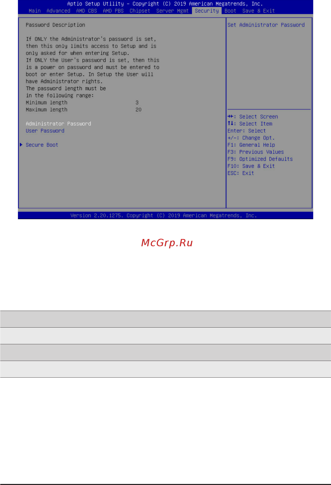 Gigabyte MZ01-CE0 (rev. 2.x) [108/137] 7 security menu