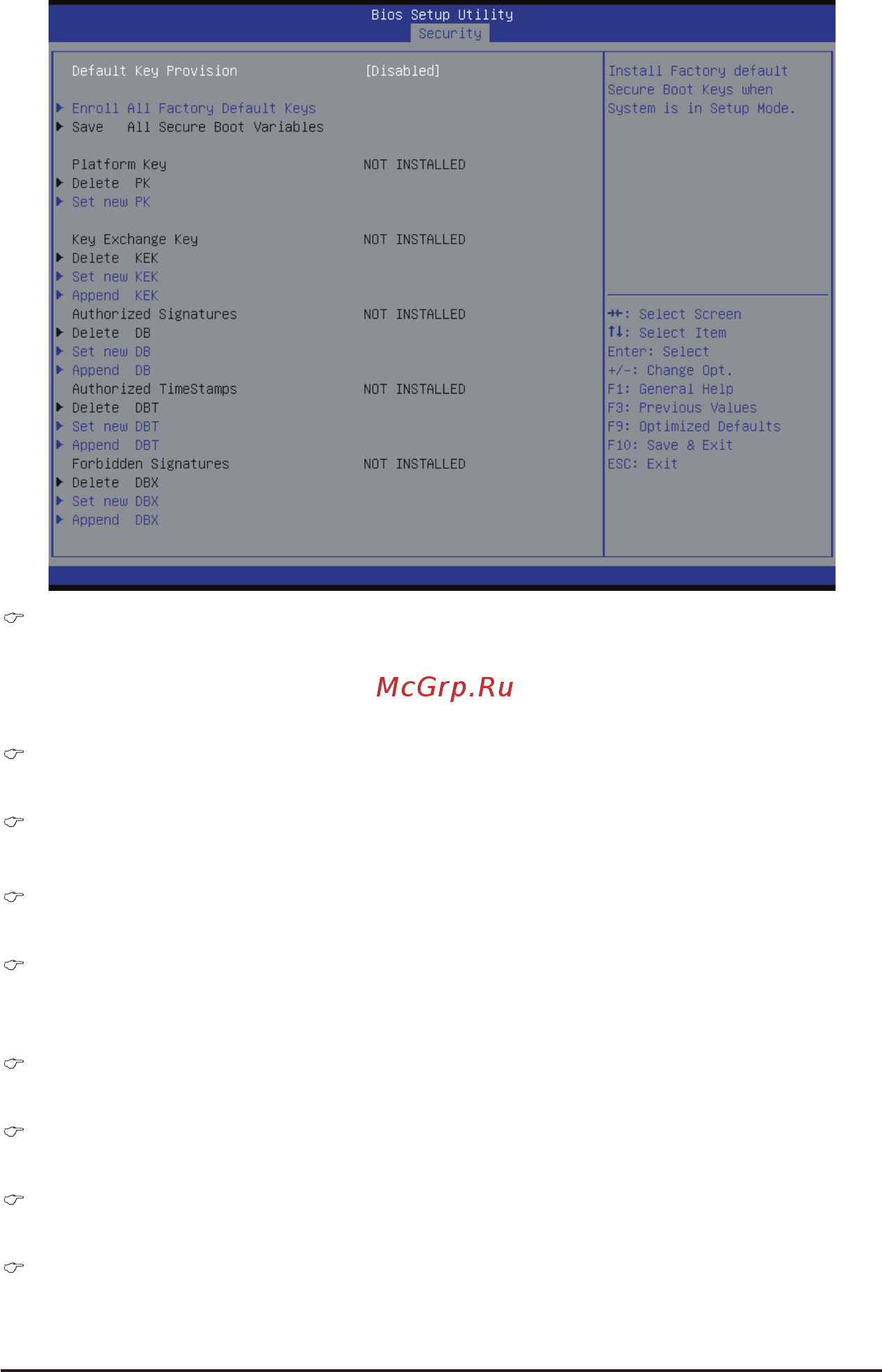 Gigabyte MD30-RS0 (rev. 1.0) [110/123] 5 1 1 key management