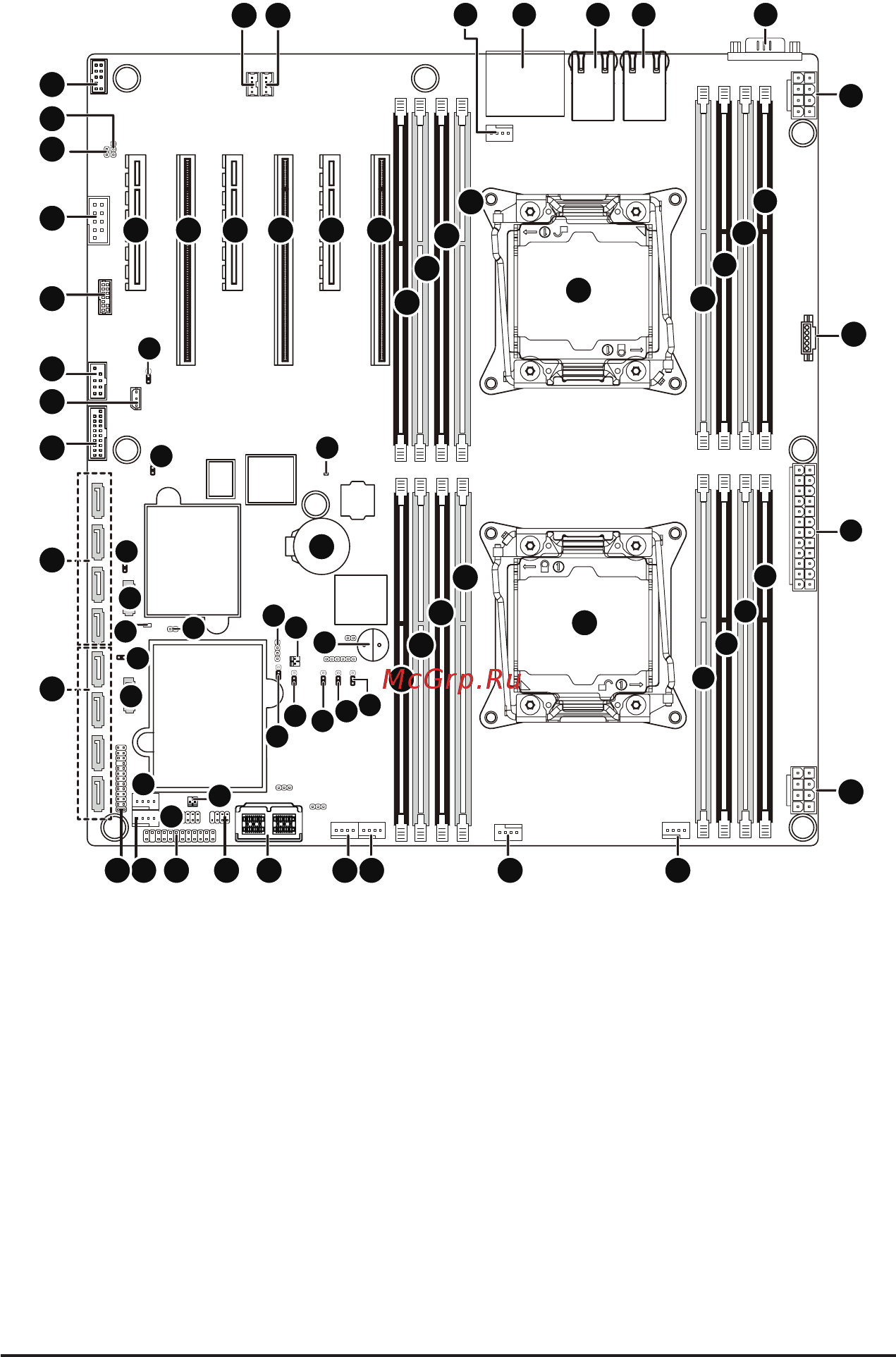 Gigabyte MW70-3S0 (rev. 1.0) [7/135] Mw70 3s0 motherboard layout