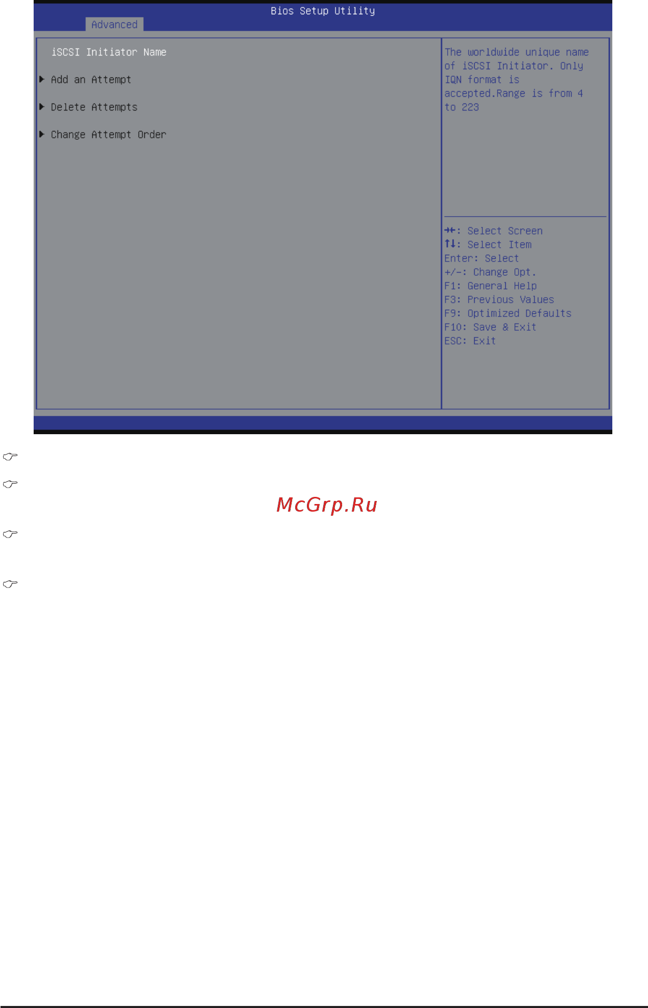 Gigabyte MH70-HD0 (rev. 1.0) [61/114] Iscsi initiator name add an attempts