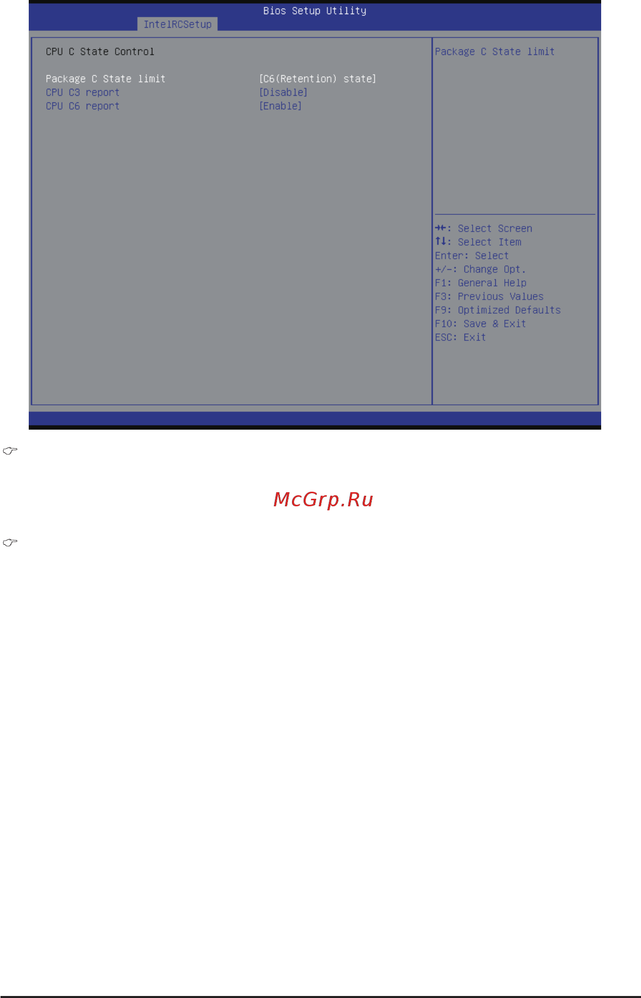 Gigabyte MH70-HD1 (rev. 1.0) [70/114] Package c state limit