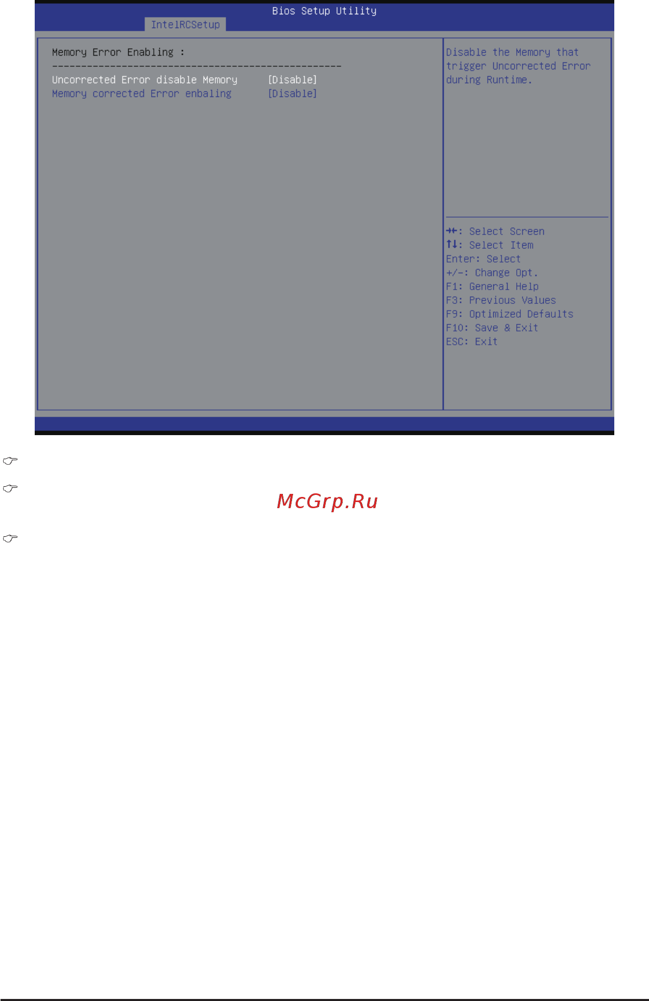 Gigabyte MH70-HD1 (rev. 1.0) [96/114] Memory error enabling un correctable errors disable memory