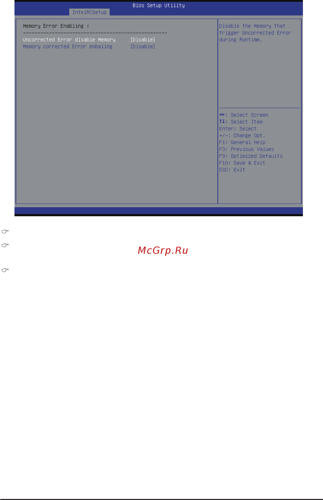 Gigabyte MD70-HB2 (rev. 1.0) [108/130] Memory error enabling un correctable errors disable memory