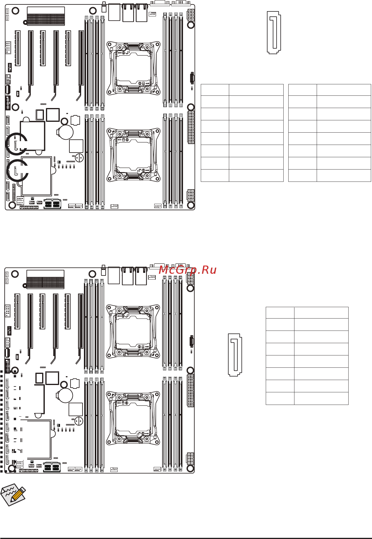 Gigabyte MD70-HB2 (rev. 1.0) [26/130] The sata connectors conform to sata 6gb s standard and are compatible with sata 3gb s and 1 gb s standard each sata connector supports a single sata device please see page 35 for sata dom jumper setting