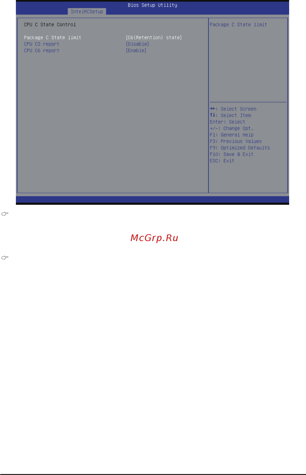 Gigabyte MD70-HB0 (rev. 1.2) [77/130] Package c state limit