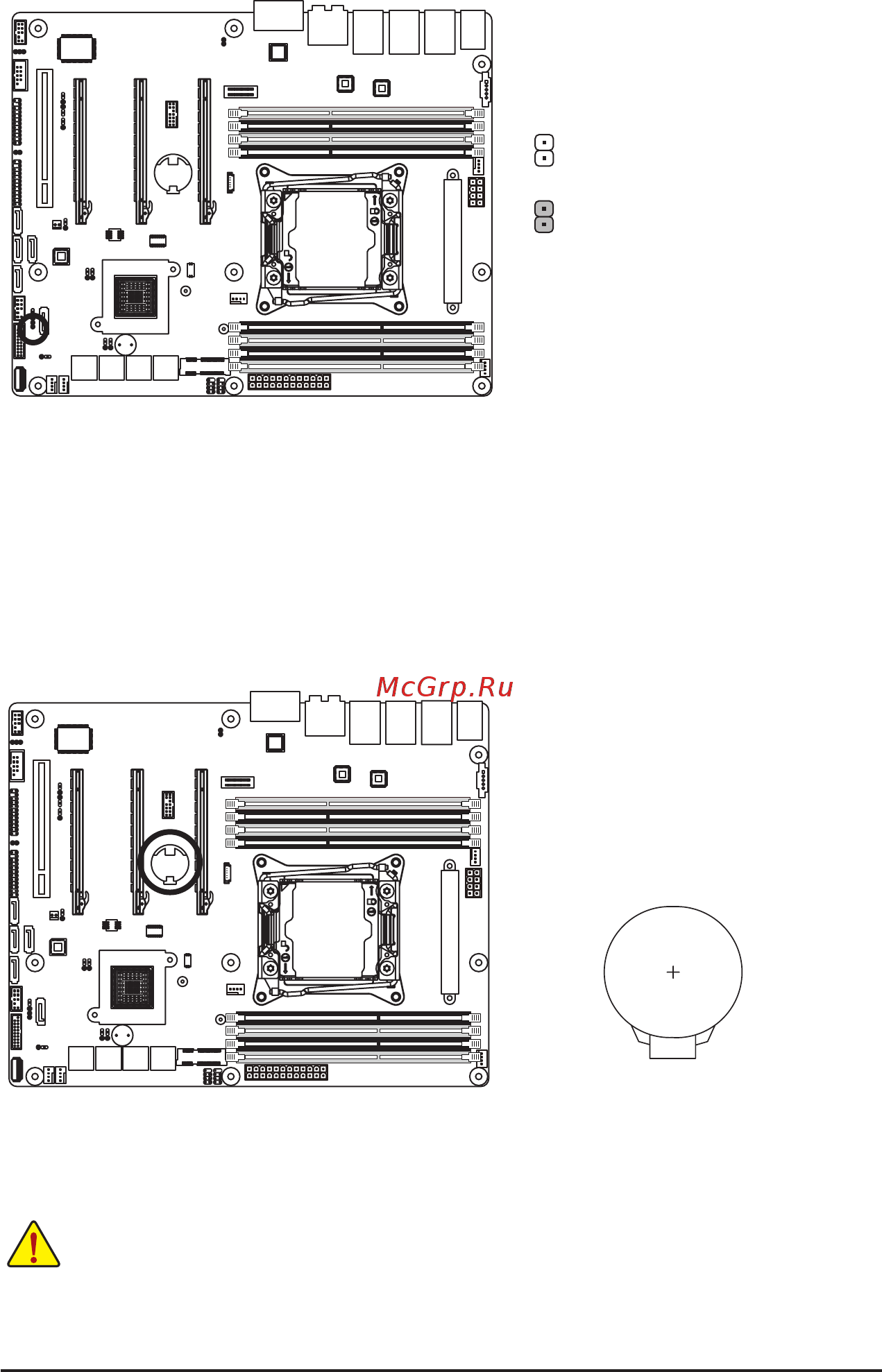 Gigabyte MW50-SV0 (rev. 1.0) [31/132] Thebatteryprovidespowertokeepthevalues suchasbiosconfigurations date andtimeinformation in the cmos when the computer is turned off replace the battery when the battery voltage drops to a low level or the cmos values may not be accurate or may be lost