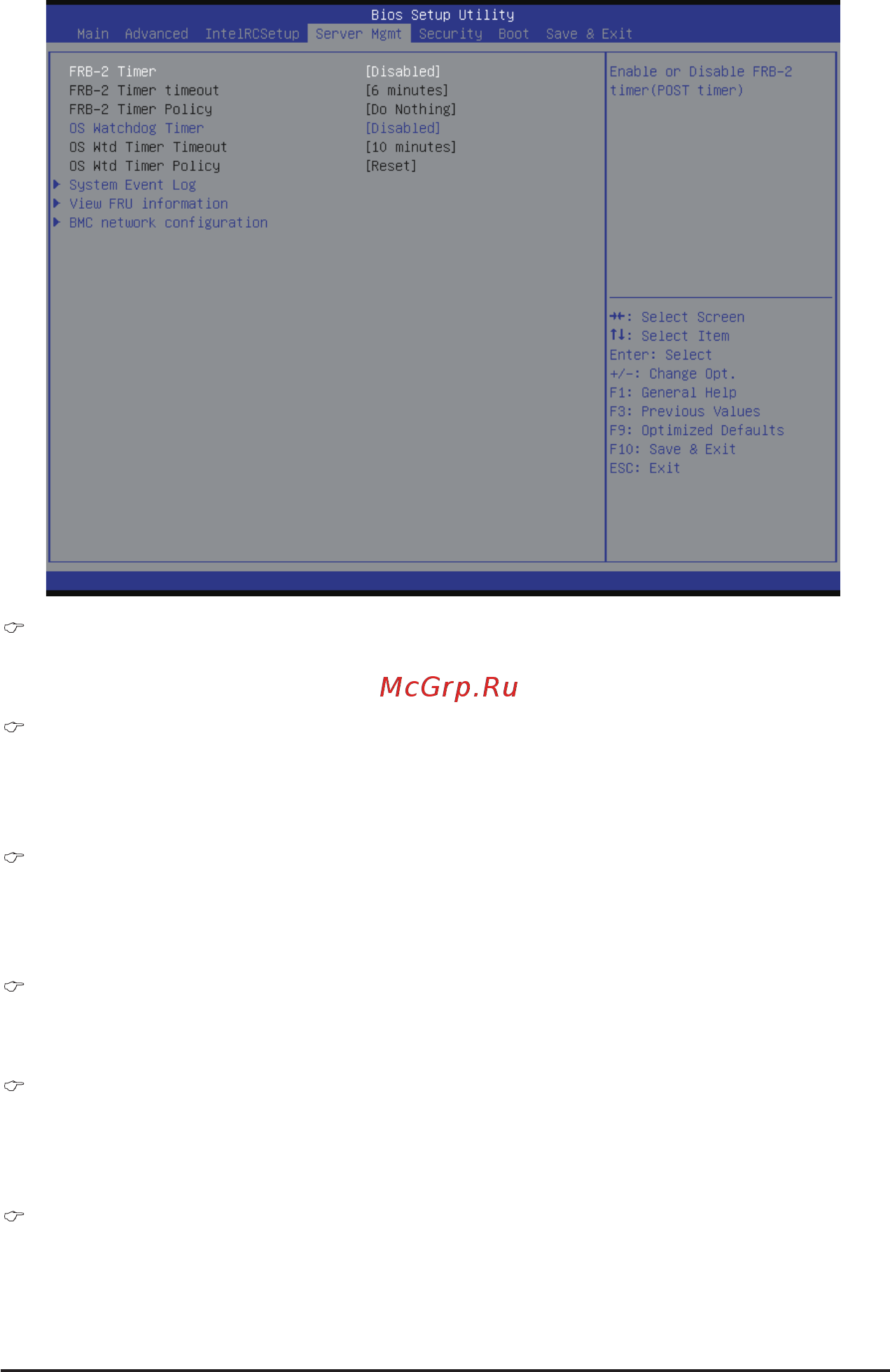 Gigabyte MU70-SU0 (rev. 1.0) [105/125] 4 server management menu