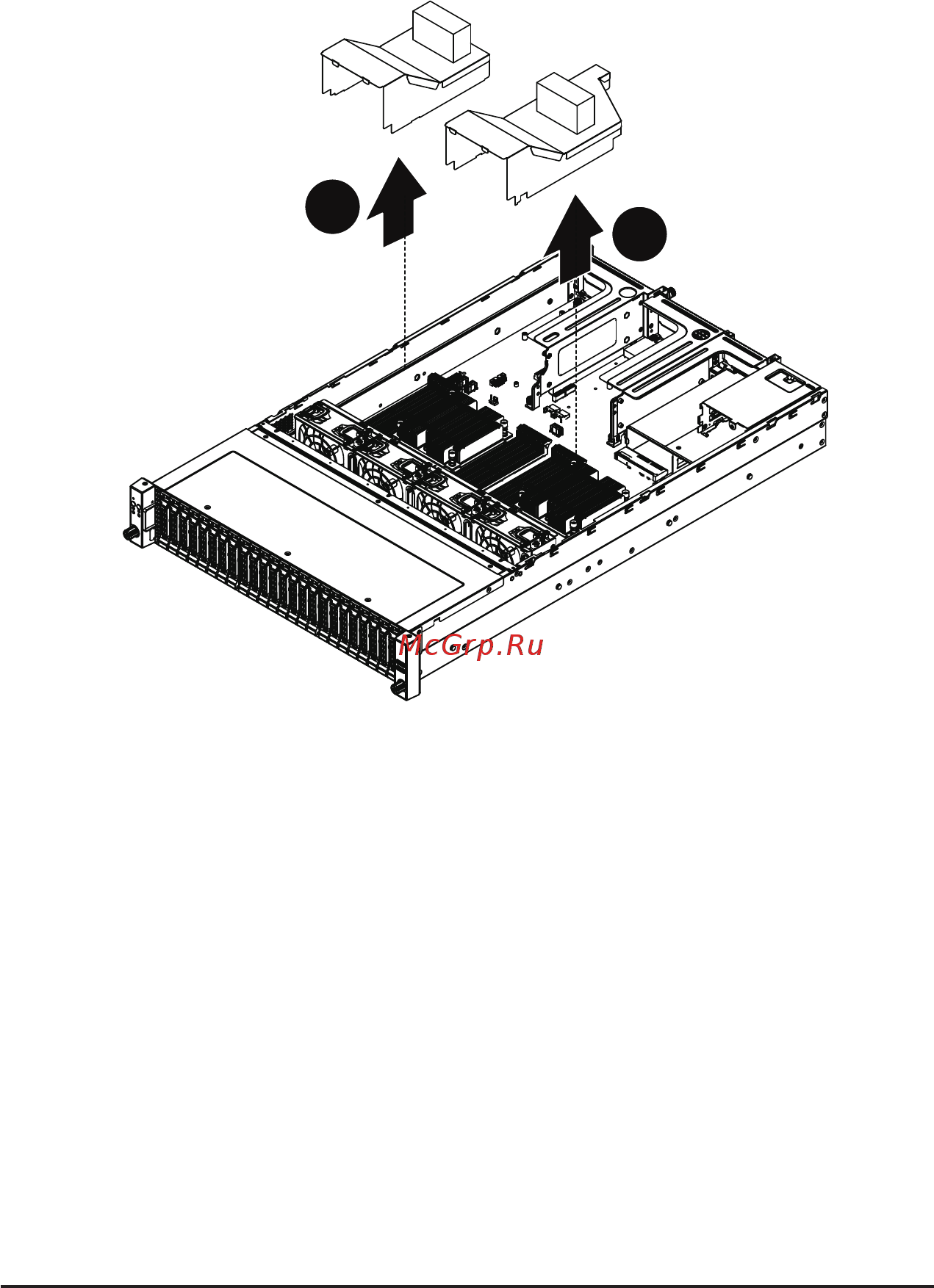 Gigabyte R281-T94 (rev. 100) [23/68] 2 removing and installing the fan duct