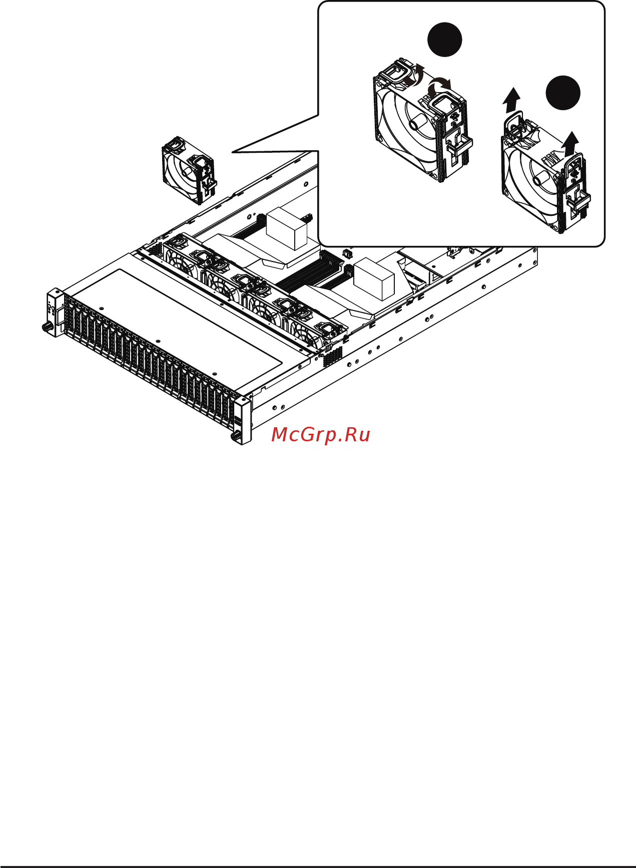 Gigabyte R281-T94 (rev. 100) [29/68] 6 replacing the fan assembly
