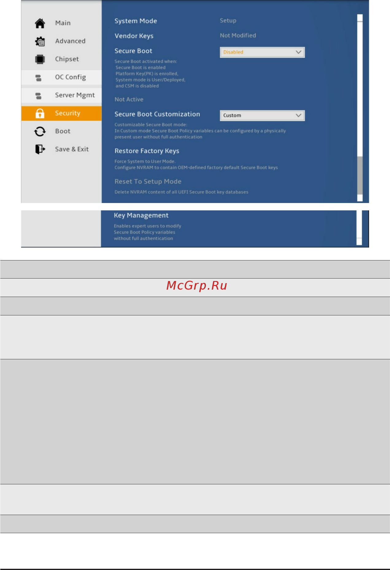 Gigabyte R161-R12 (rev. 100) [110/123] 6 1 secure boot