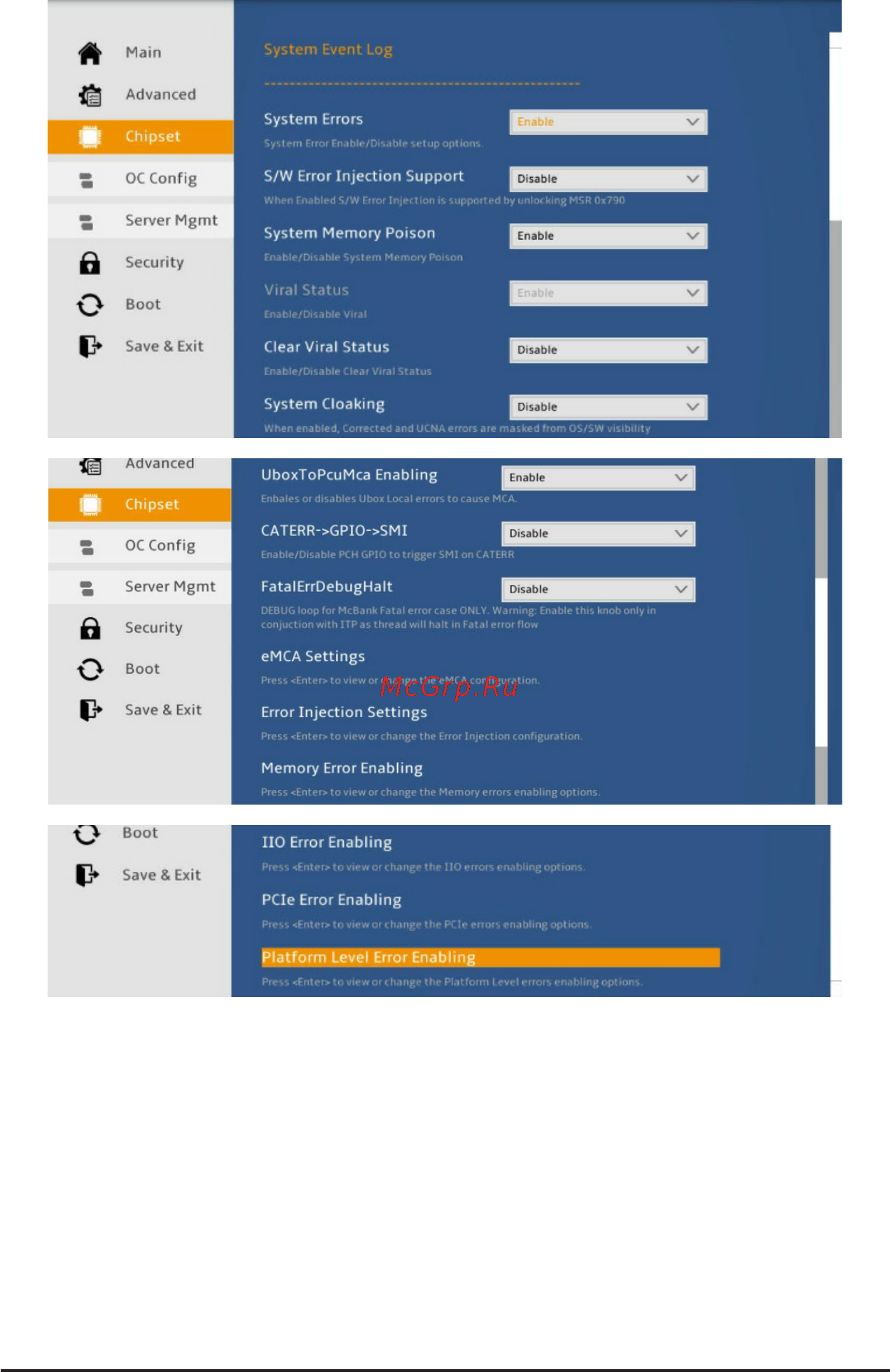 Gigabyte R161-R12 (rev. 100) [76/123] 3 8 runtime error logging