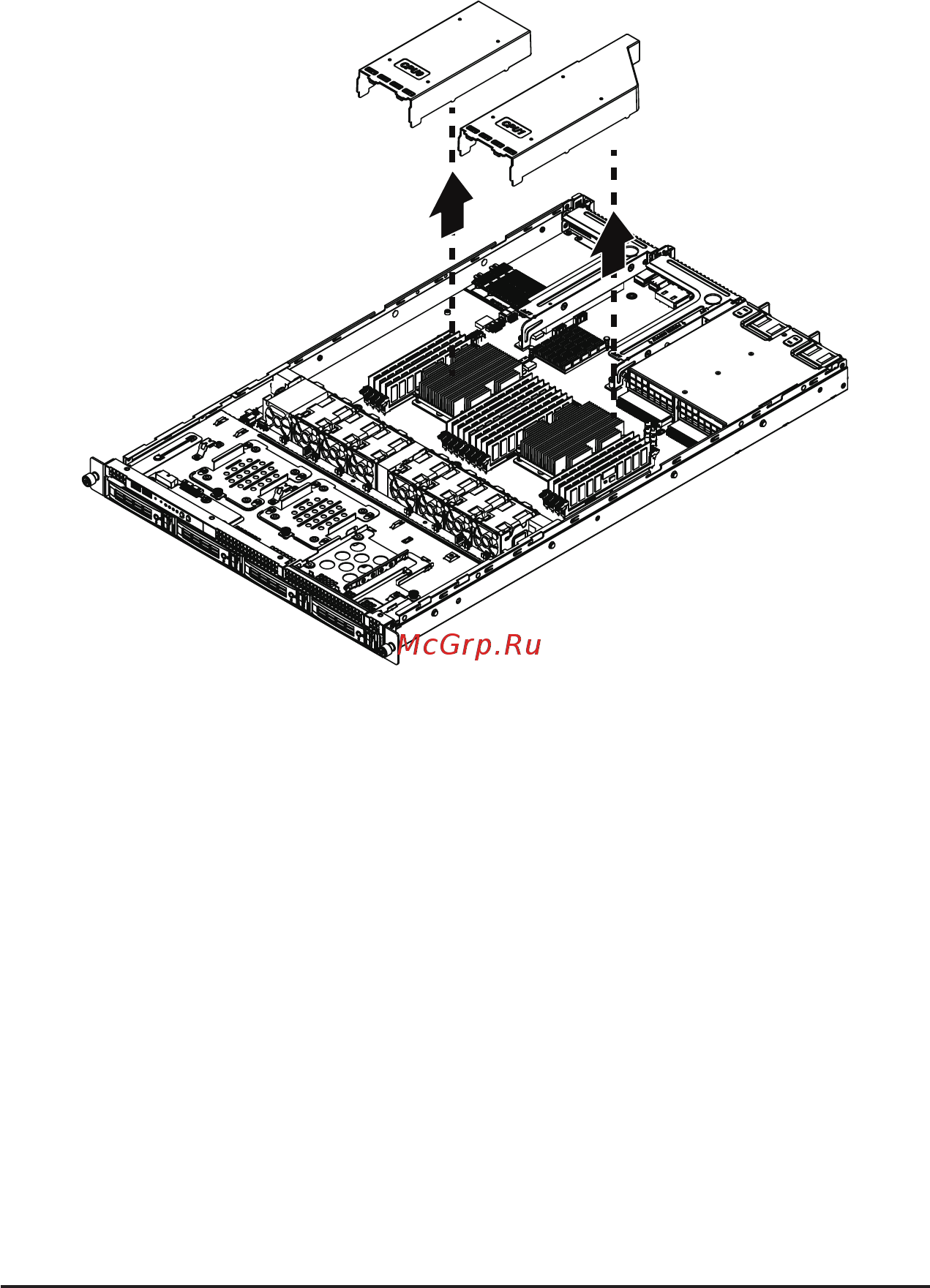 Gigabyte R161-340 (rev. 100/200) [23/107] 2 removing and installing the fan duct