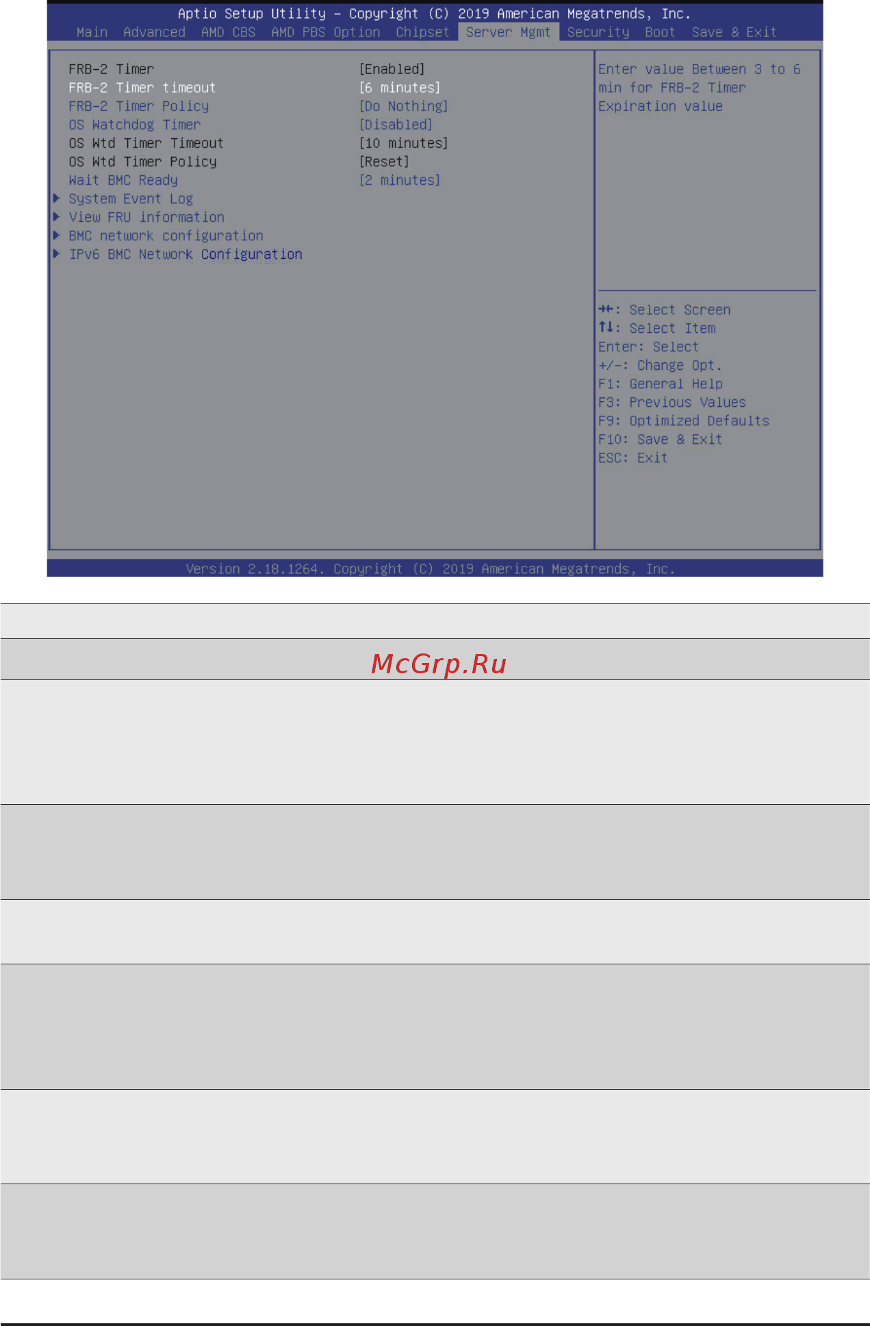 Gigabyte G292-Z42 (rev. 100) [118/155] 6 server management menu