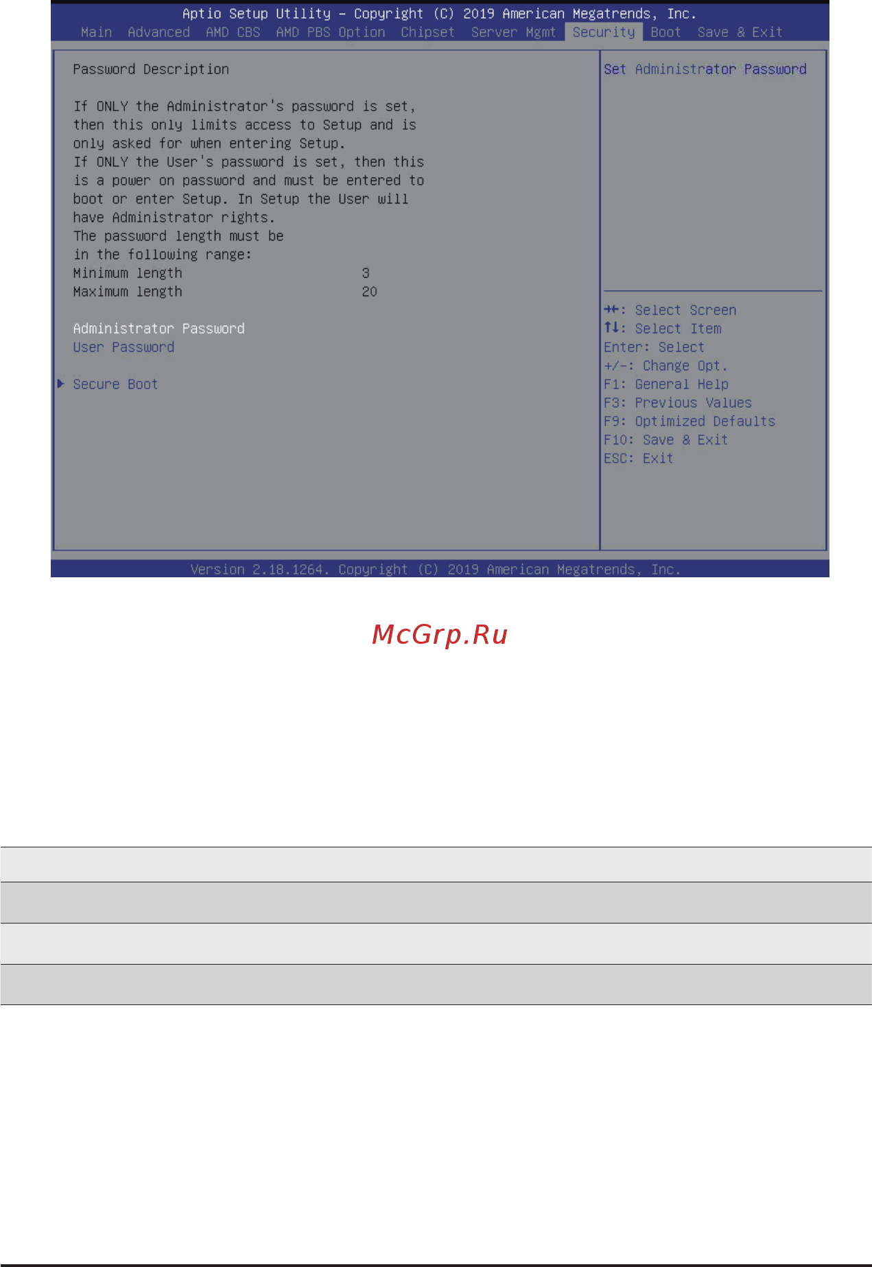 Gigabyte G292-Z40 (rev. 100) [124/155] 7 security menu