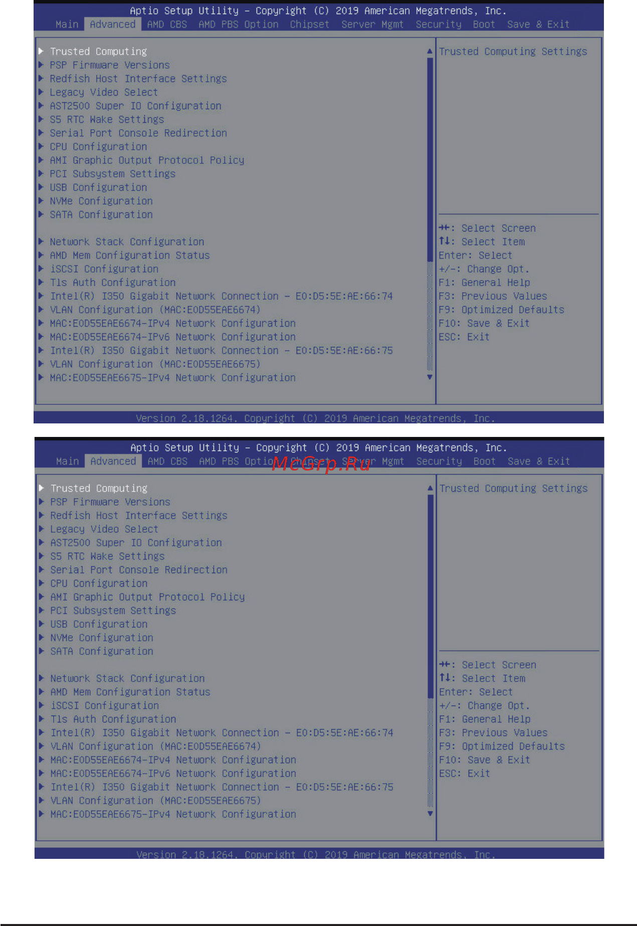 Gigabyte G292-Z42 (rev. 100) [64/155] 2 advanced menu